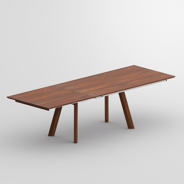 Extendable Designer Table RHOMBI BUTTERFLY cam3 custom made in solid wood by vitamin design