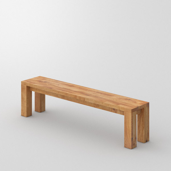 Wooden Bench CUBUS 4 cam1 custom made in Solid knotty oak, oiled by vitamin design