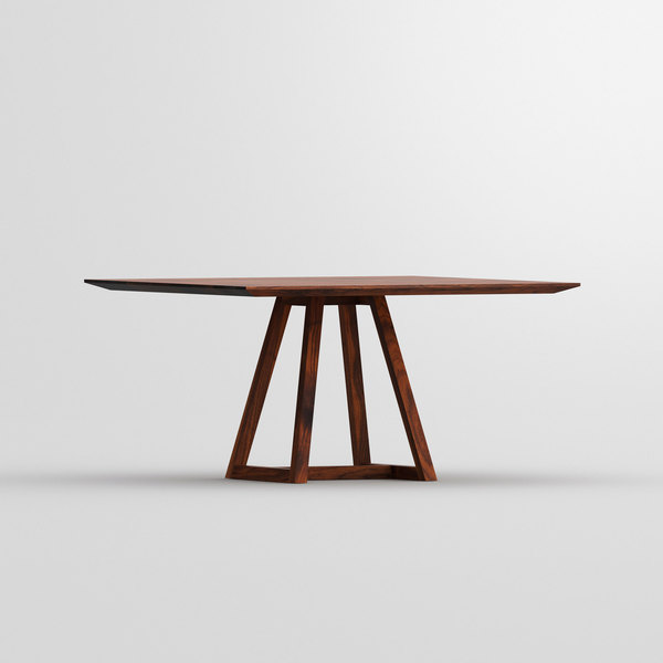 Square Table MARGO SQUARE cam2 custom made in solid wood by vitamin design