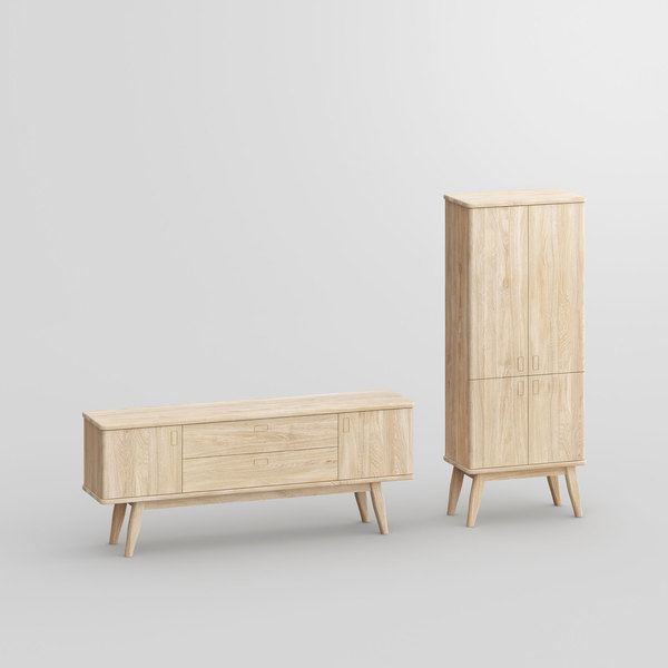 Solid Wood Cupboard Sideboard AETAS SPACE vitamin-design custom made in solid wood by vitamin design