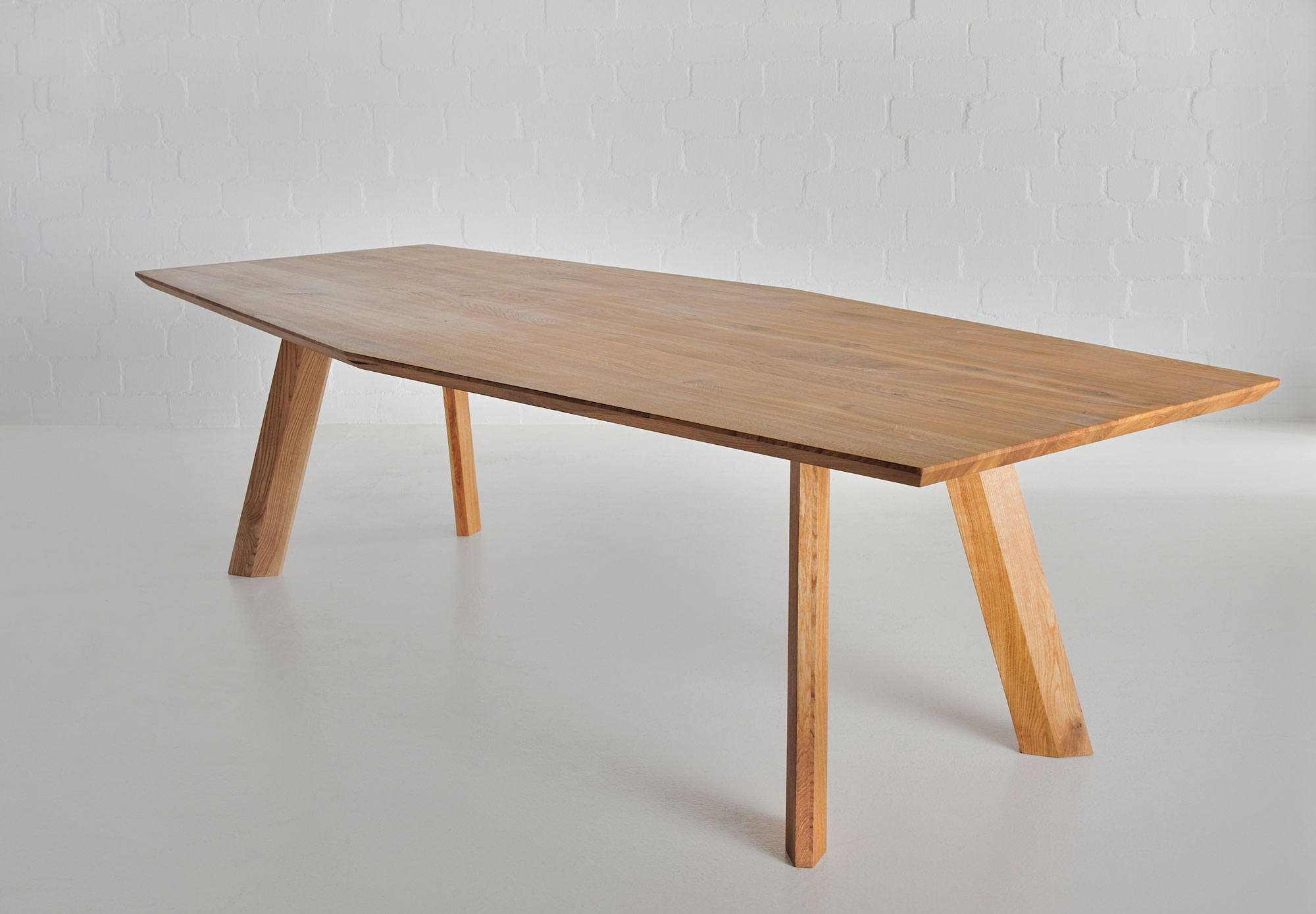 Designer Dining Table RHOMBI a custom made in solid wood by vitamin design