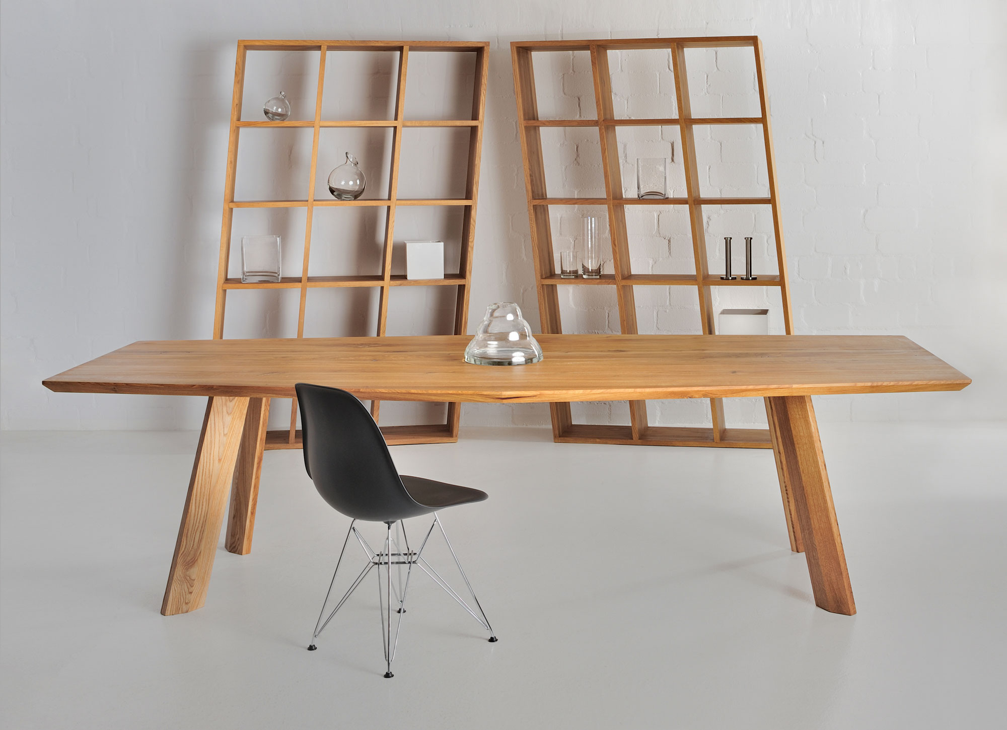 Designer Dining Table RHOMBI 4490pk custom made in solid wood by vitamin design