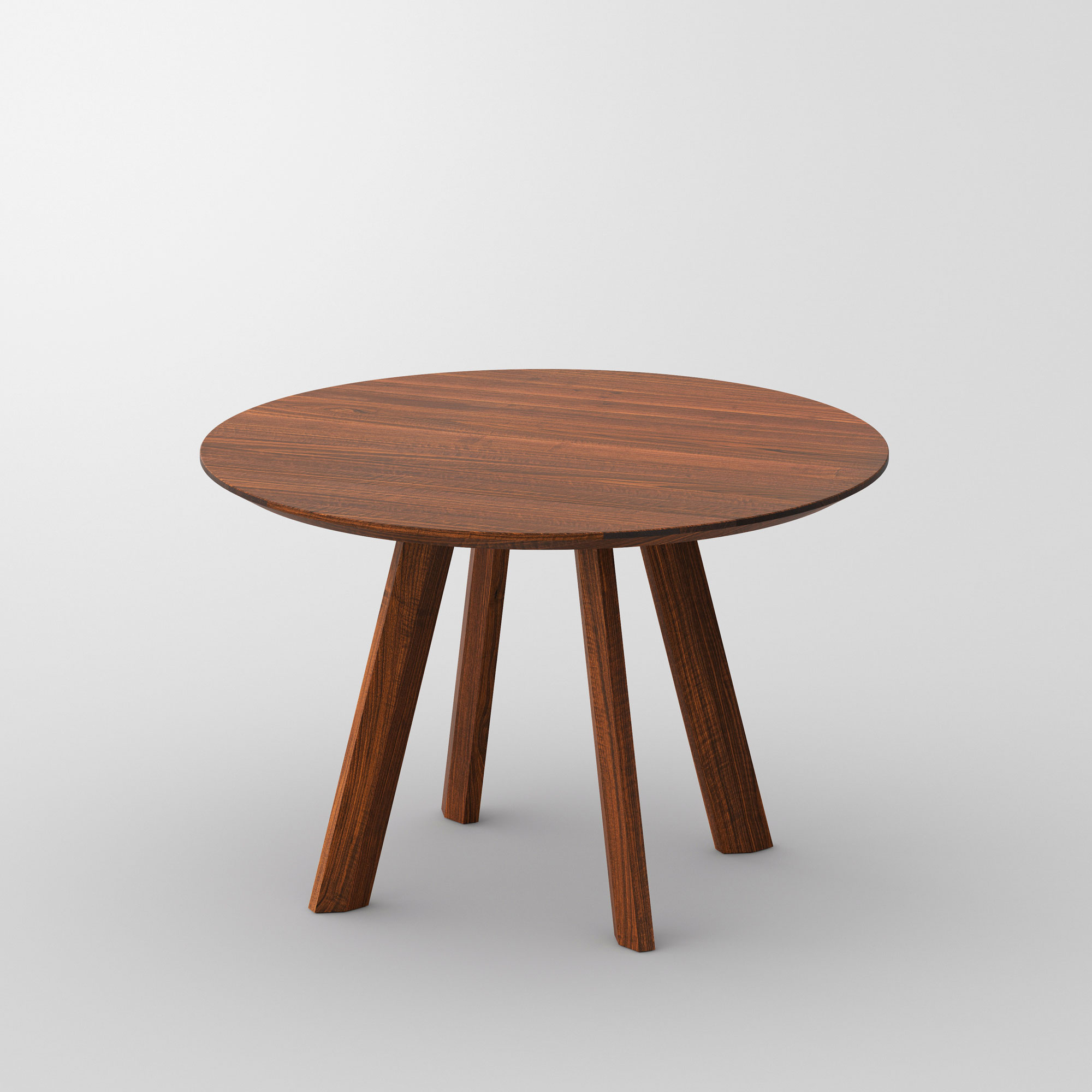 Designer Round Table RHOMBI ROUND cam1 custom made in solid wood by vitamin design