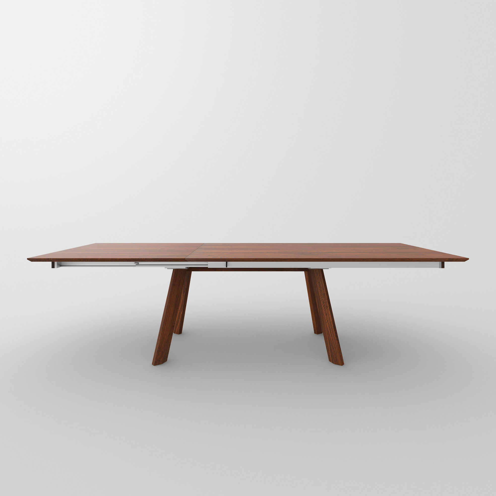 Extendable Designer Table RHOMBI BUTTERFLY cam2 custom made in solid wood by vitamin design