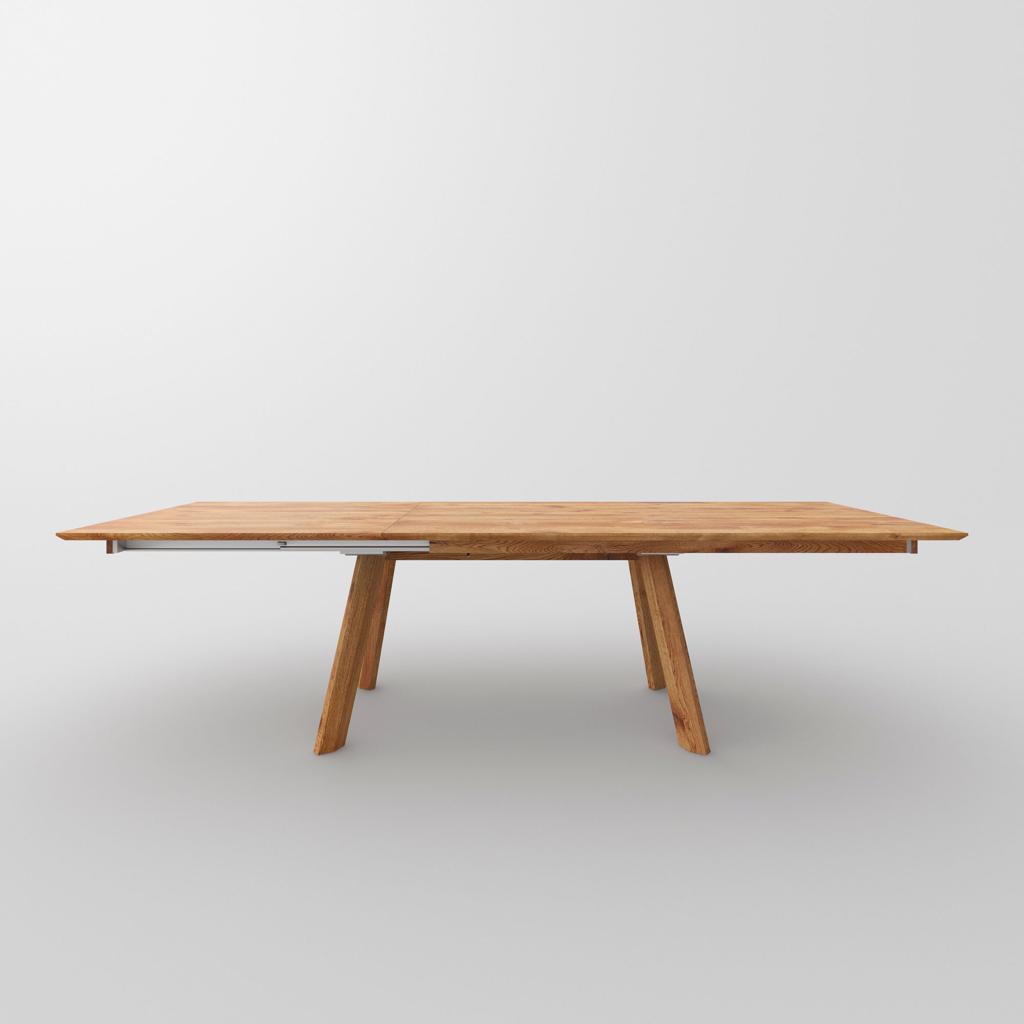 Extendable Designer Table RHOMBI BUTTERFLY cam2 custom made in solid wood by vitamin design