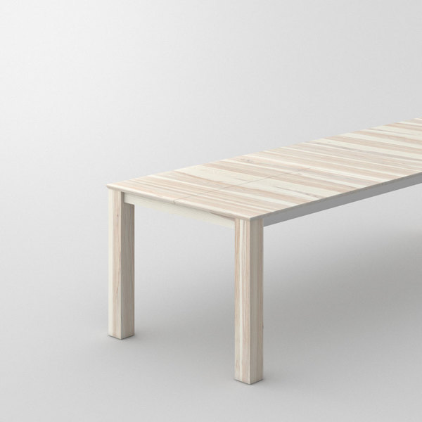 Extendable Designer Table SLIM BUTTERFLY cam2 custom made in Solid ash, white oiled by vitamin design