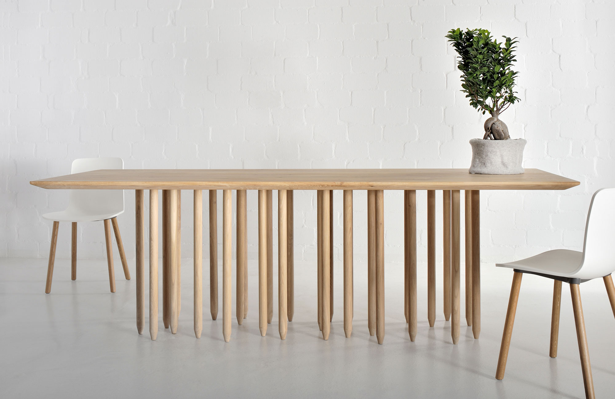 Designer Solid Wood Table STILUS 4387 custom made in solid wood by vitamin design