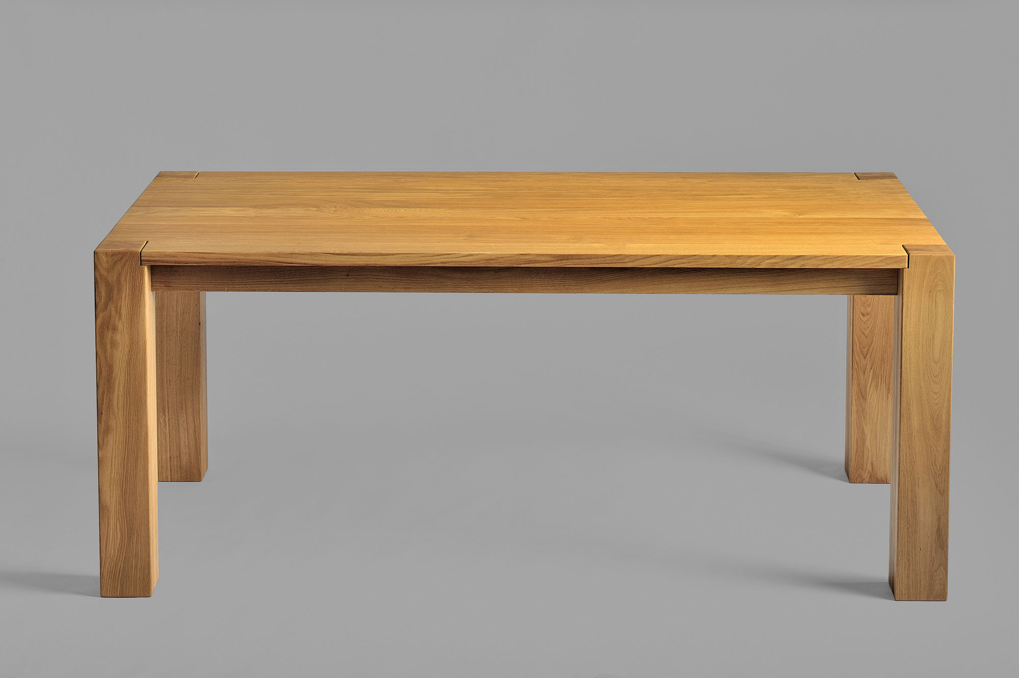 Rustic Oak Dining Table TAURUS 3 1326s custom made in solid wood by vitamin design