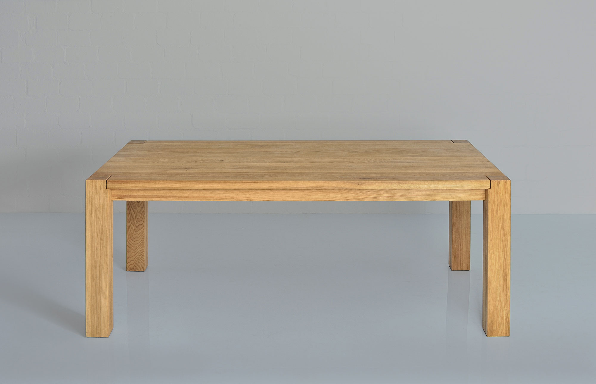 Rustic Oak Table TAURUS 4 B11X11 1112 custom made in solid wood by vitamin design