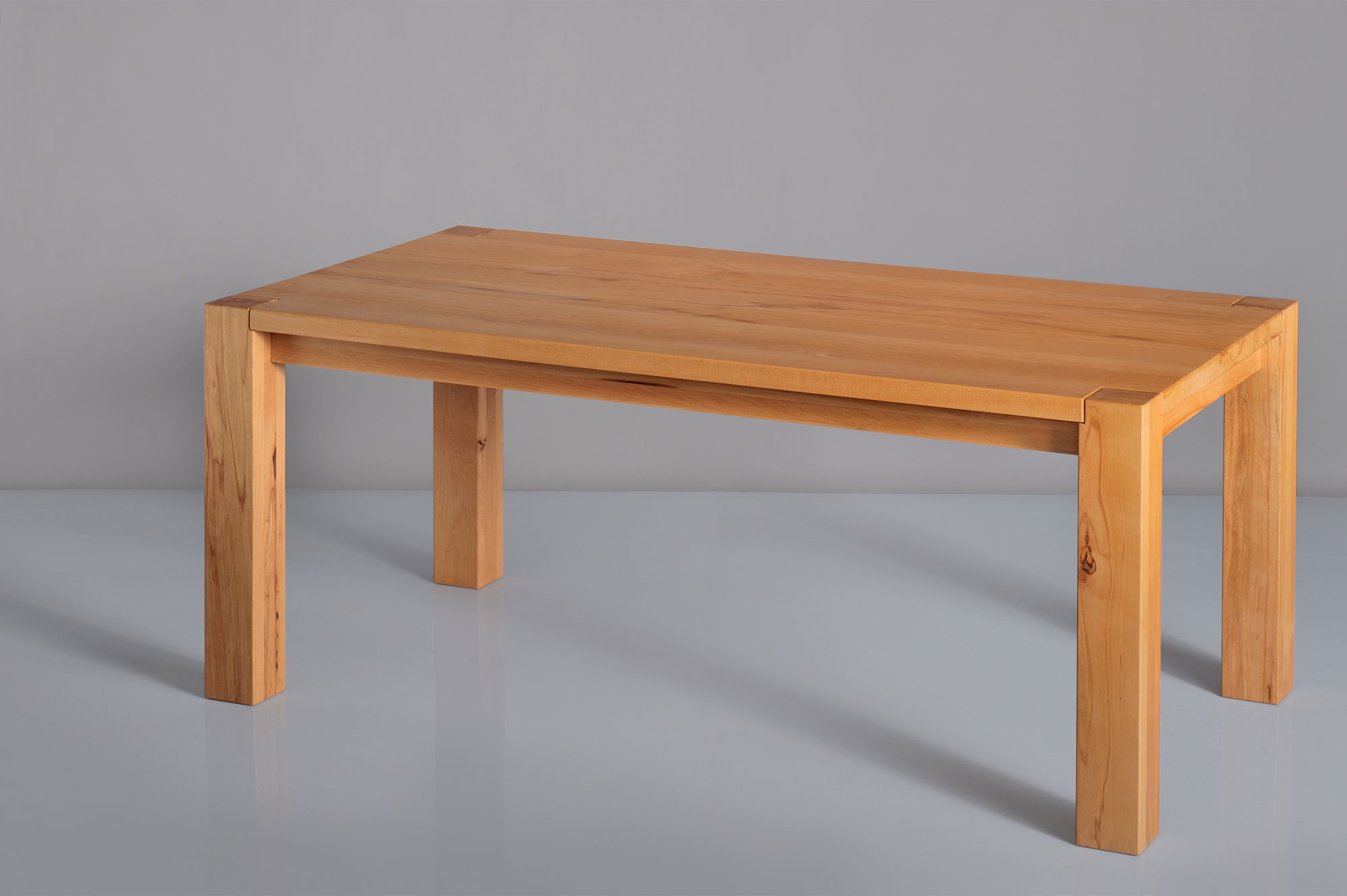 Rustic Oak Table TAURUS 4 B11X11 t4b11KBU1637 custom made in solid wood by vitamin design