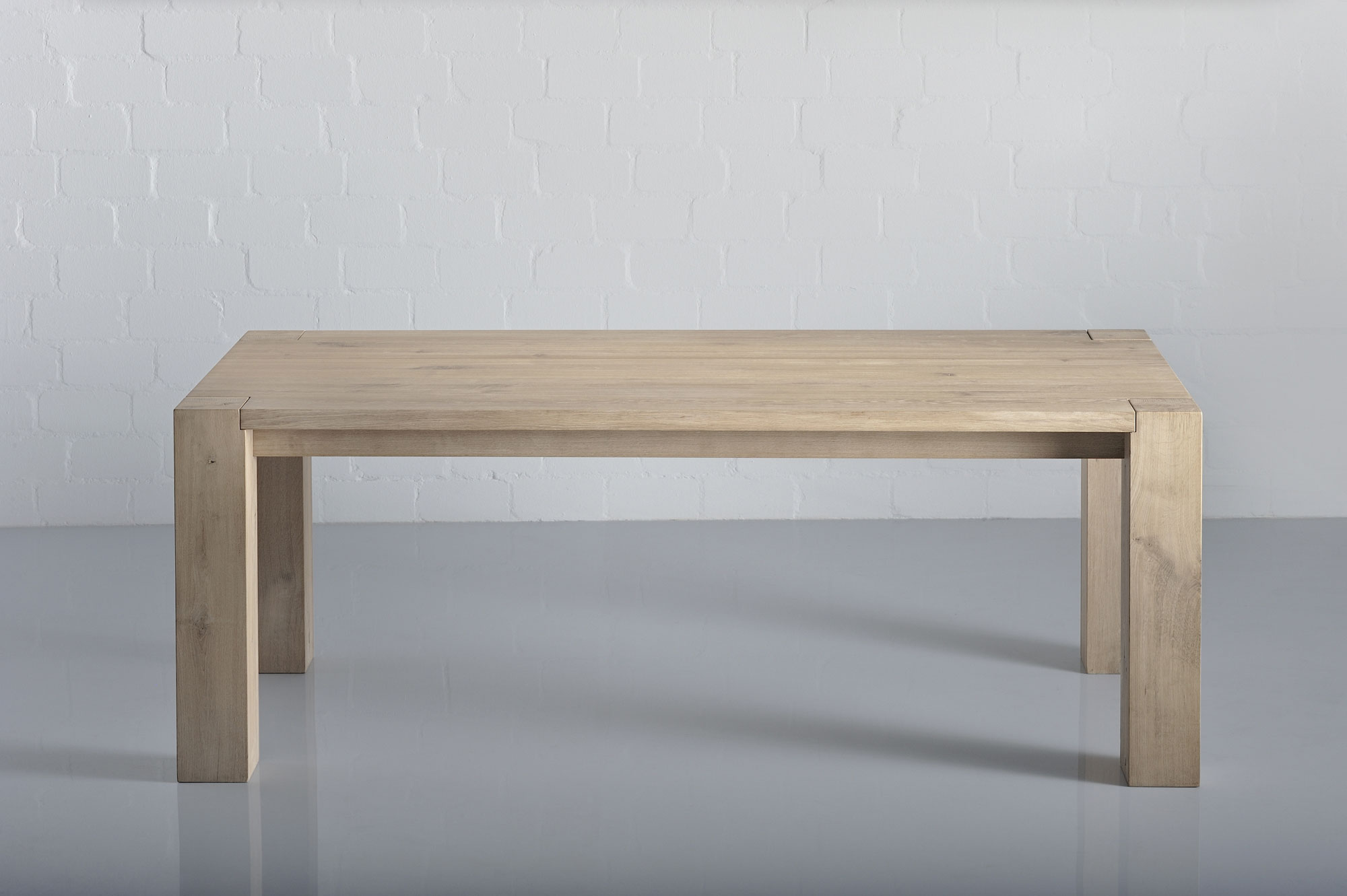 Rustic Solid Wood Table TAURUS 4 B14X14 1564 custom made in solid wood by vitamin design