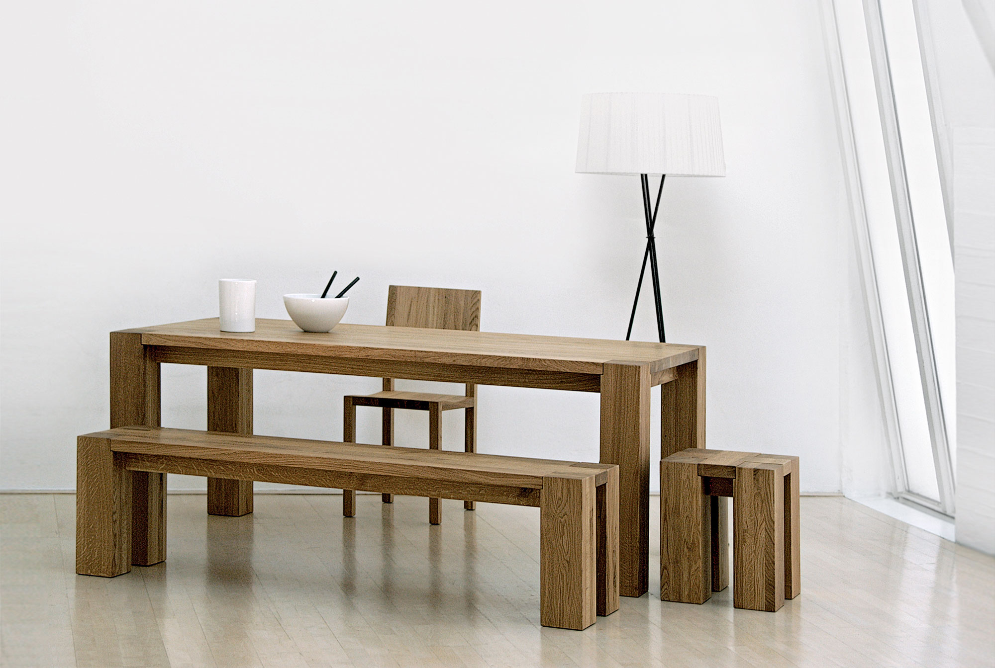 Rustic Solid Wood Table TAURUS 4 B14X14 6663s custom made in solid wood by vitamin design