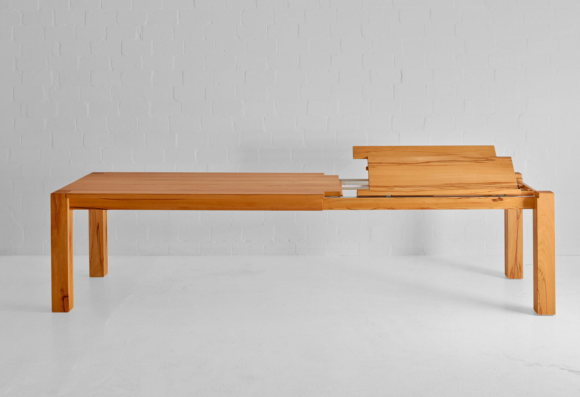 Extendable Rustic Dining Table TAURUS BUTTERFLY work custom made in solid wood by vitamin design