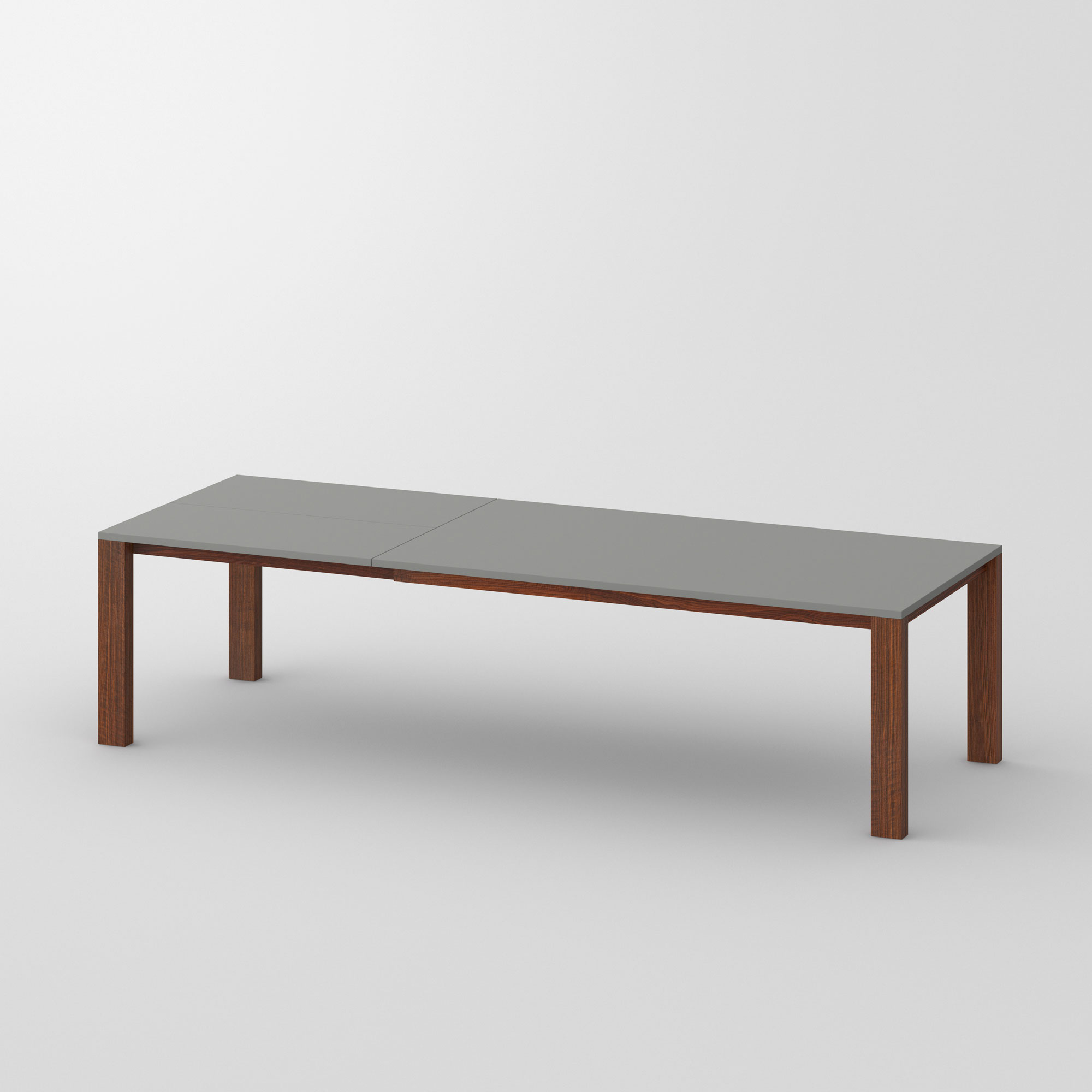 Extensible Linoleum Wood Table VARIUS BUTTERFLY LINO cam1 custom made in solid wood by vitamin design