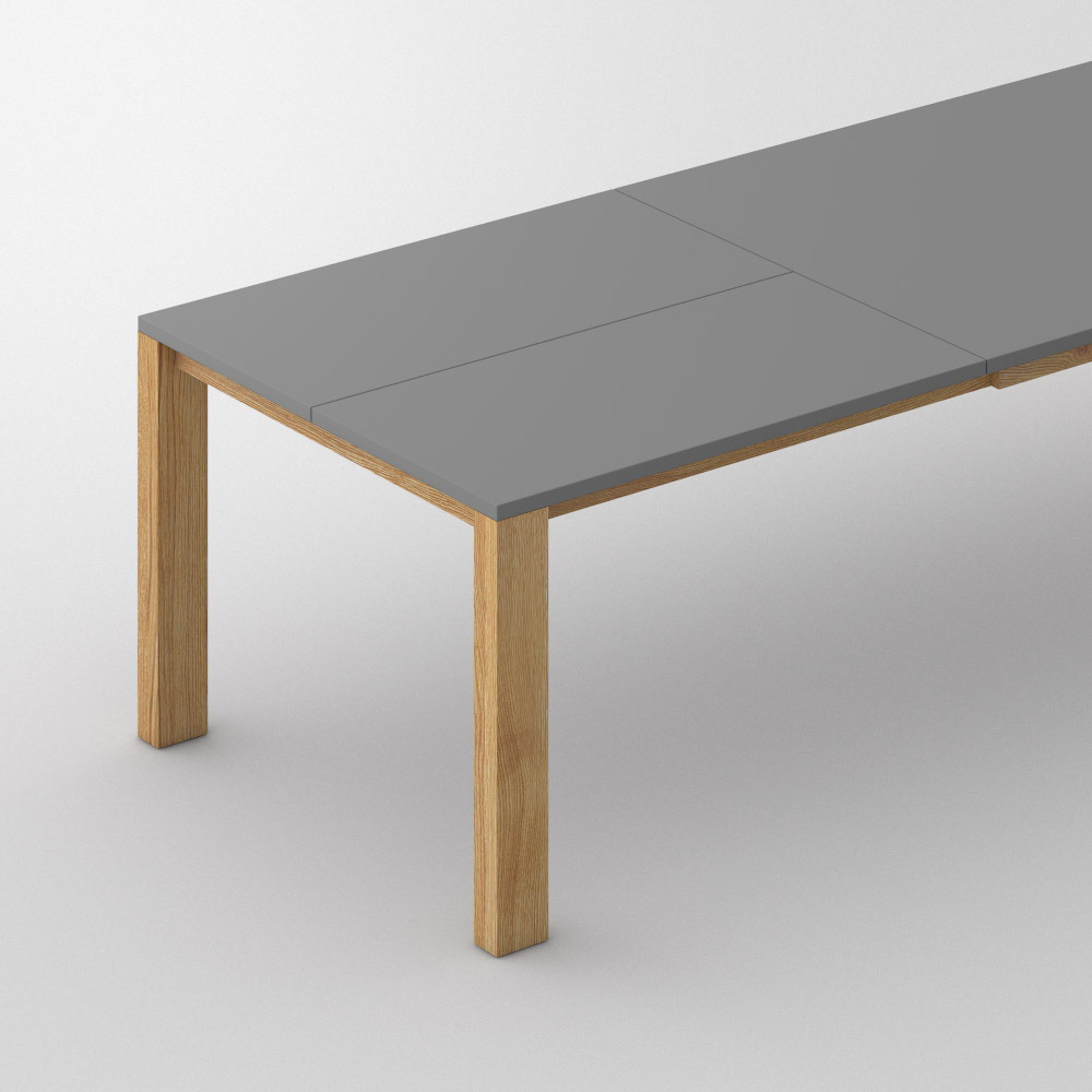 Extensible Linoleum Wood Table vitamin VARIUS | LINO BUTTERFLY design