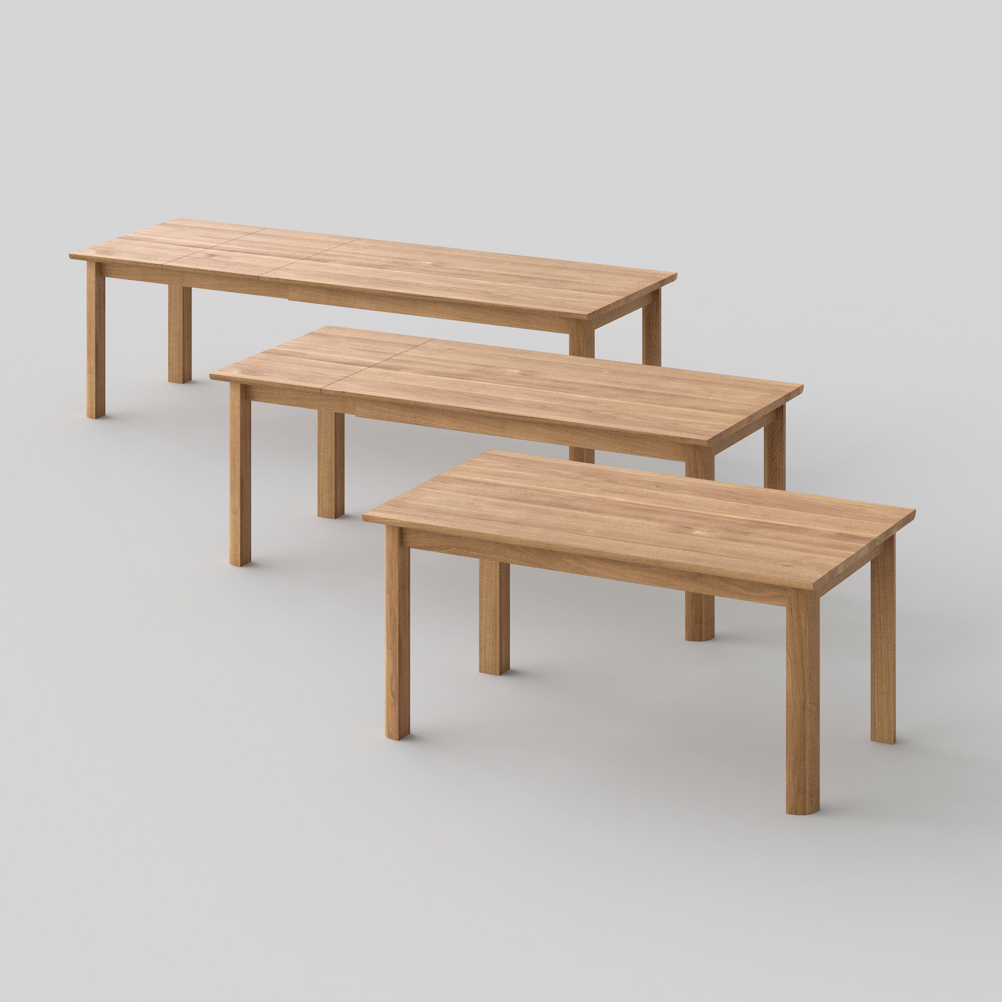 Extendable Dining Table VIVUS BUTTERFLY all custom made in solid wood by vitamin design