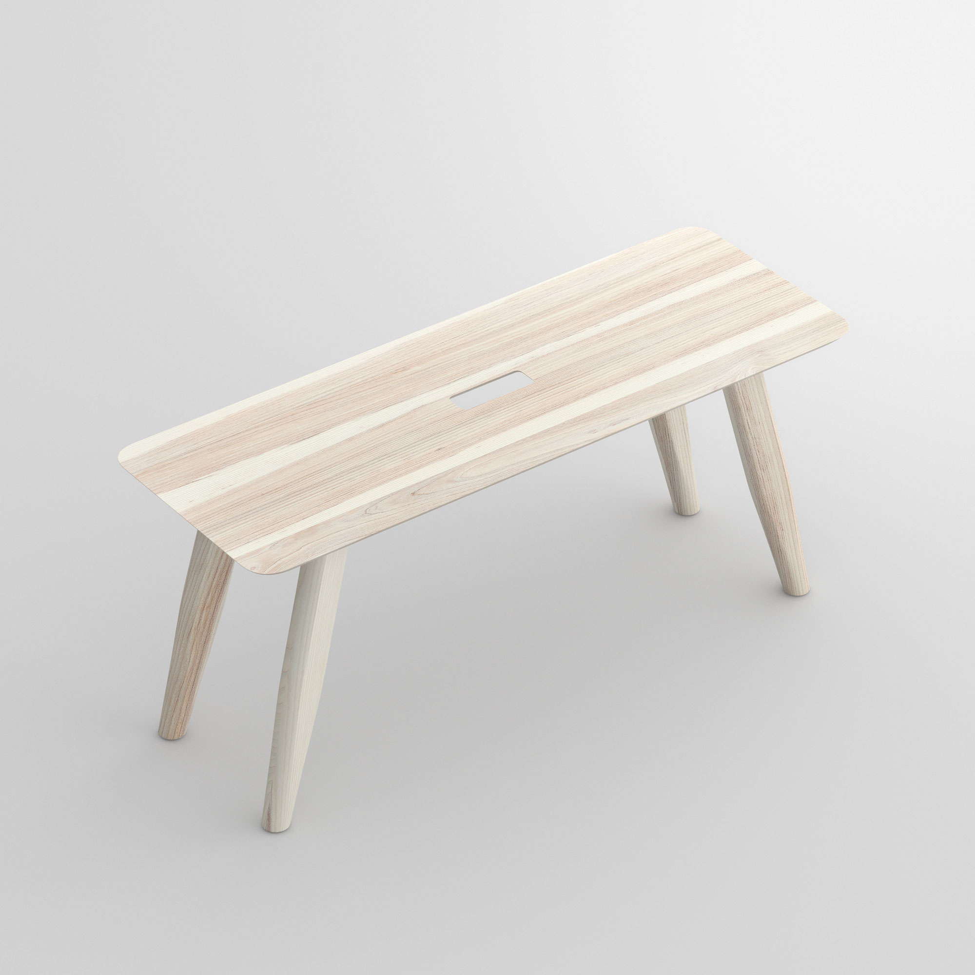 Designer Bench AETAS cam1 custom made in solid wood by vitamin design
