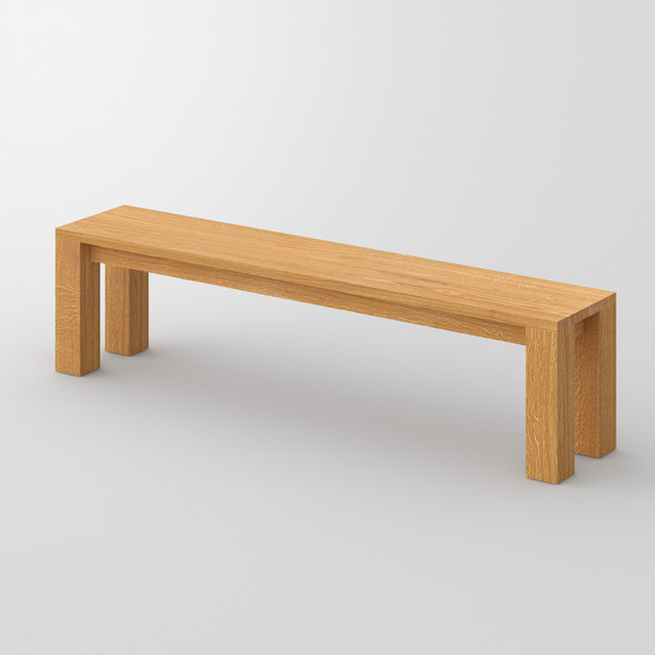 Rustic Wooden Bench CUBUS 3 cam1 custom made in solid wood by vitamin design