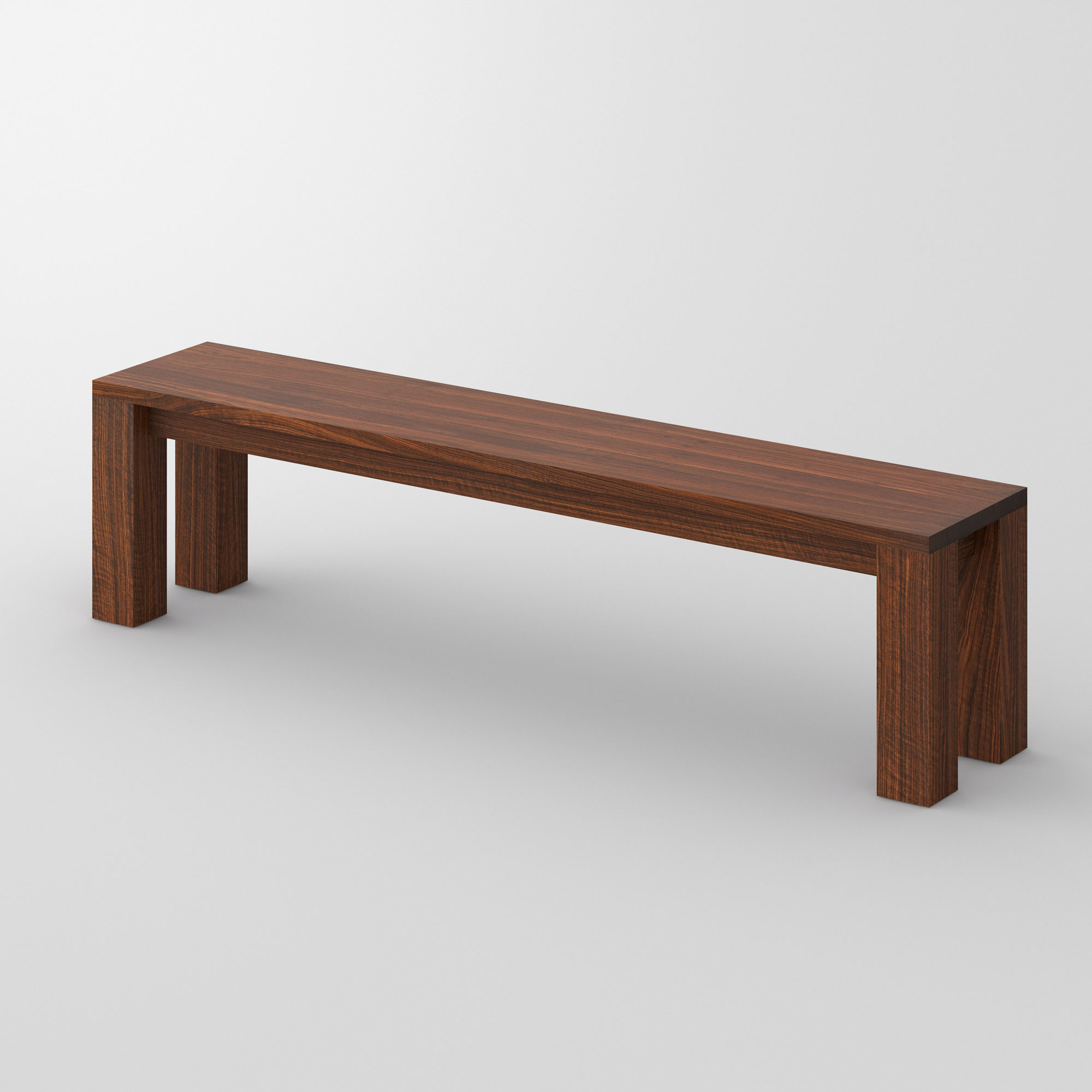 Rustic Wooden Bench CUBUS 3 cam1 custom made in solid wood by vitamin design