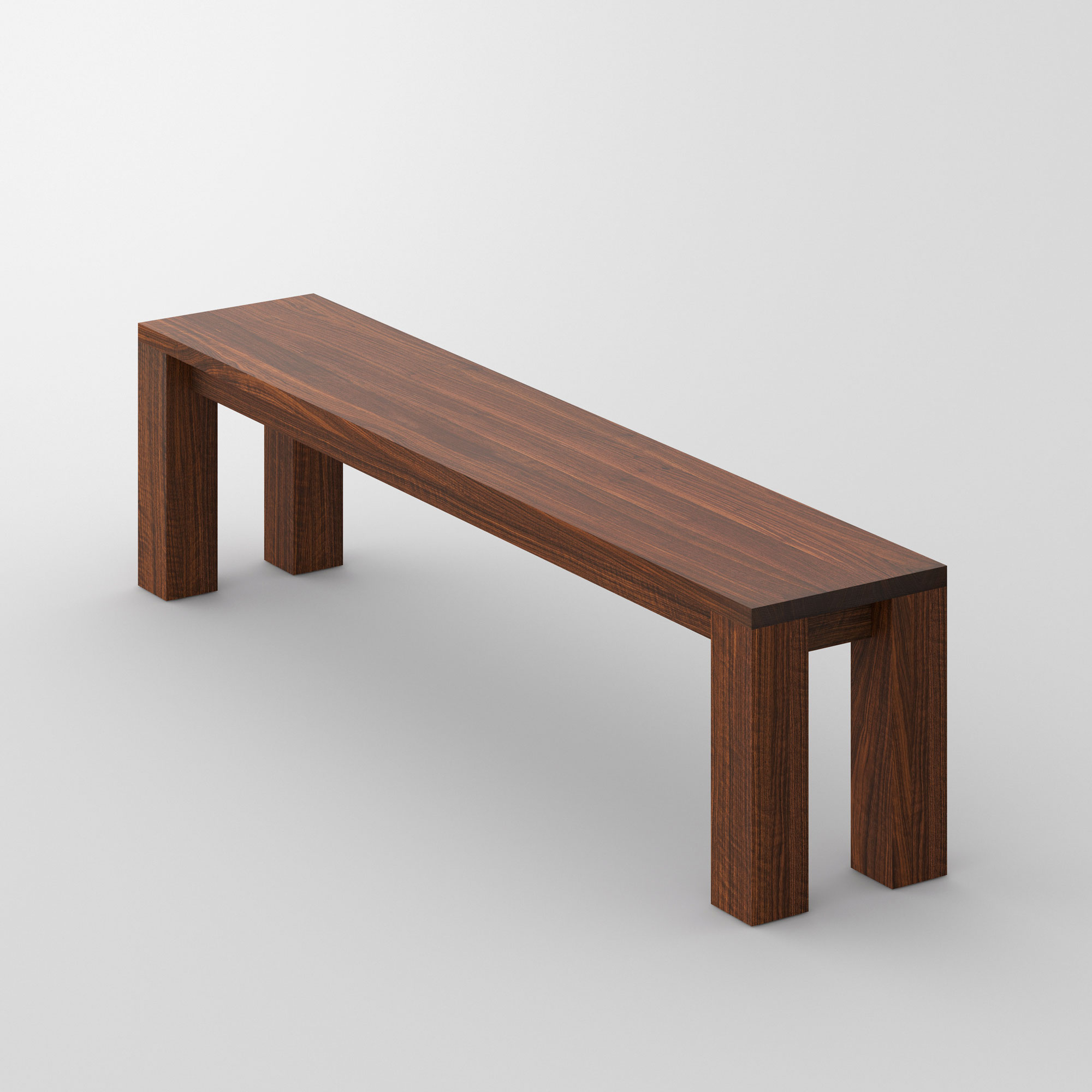 Rustic Wooden Bench CUBUS 3 cam3 custom made in solid wood by vitamin design