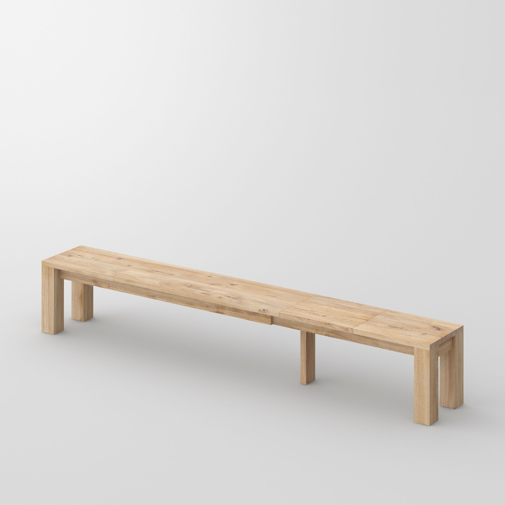 Extendable Bench CUBUS EP 3 cam1 custom made in solid wood by vitamin design