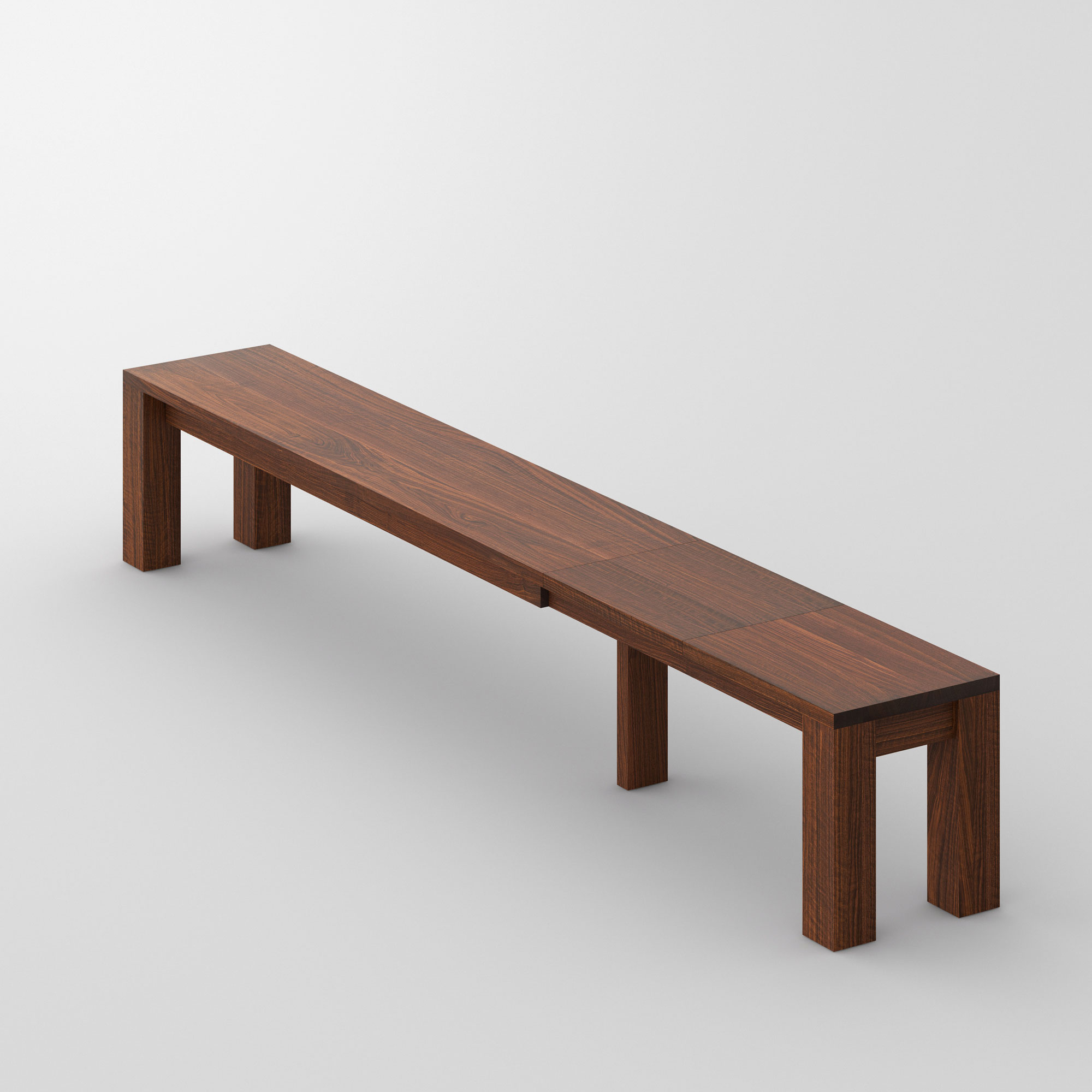Extendable Bench CUBUS EP 3 cam3 custom made in solid wood by vitamin design