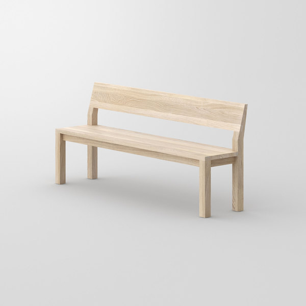 Bench with Backrest CUBUS RL cam2 custom made in solid wood by vitamin design