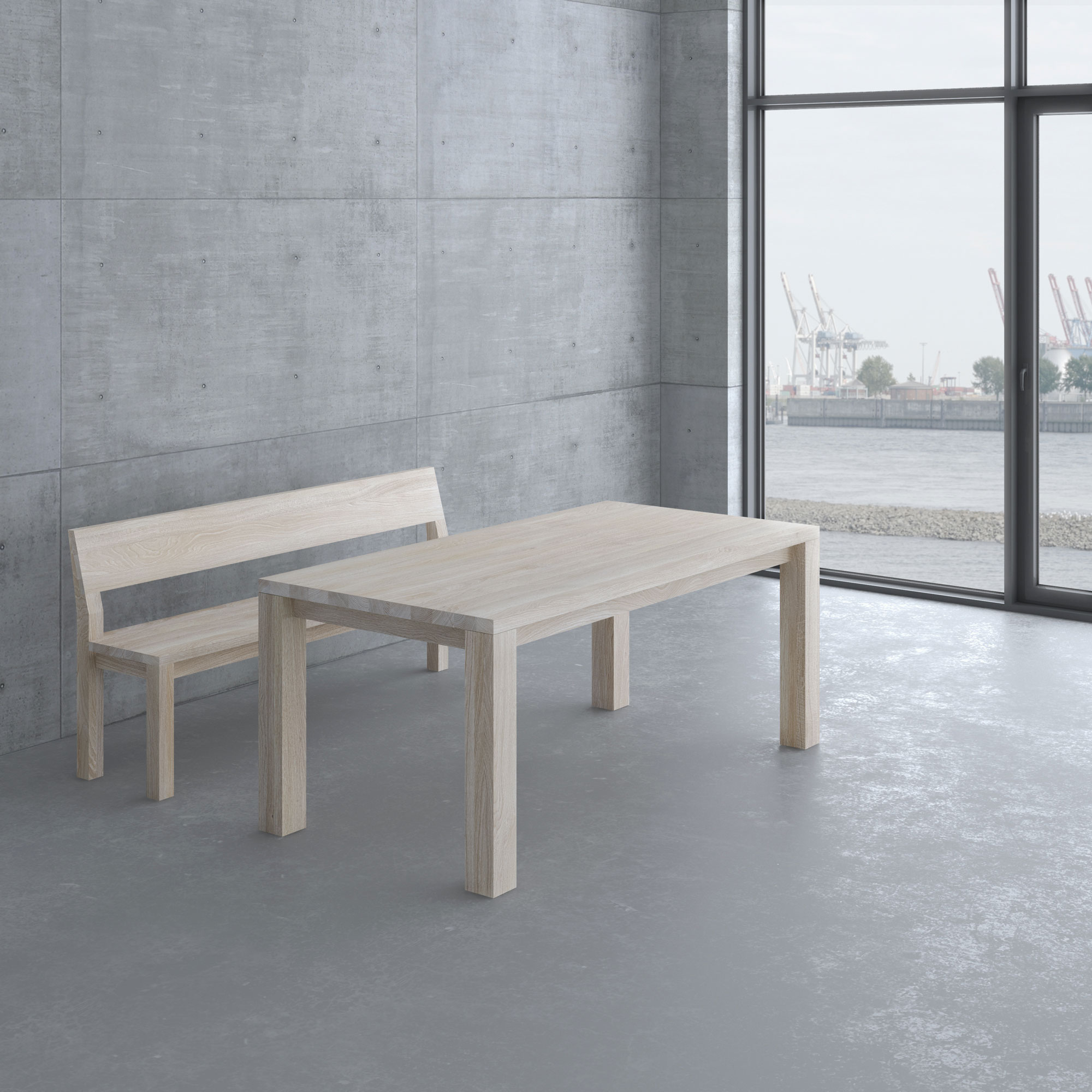 Bench with Backrest CUBUS RL cam1 custom made in solid wood by vitamin design