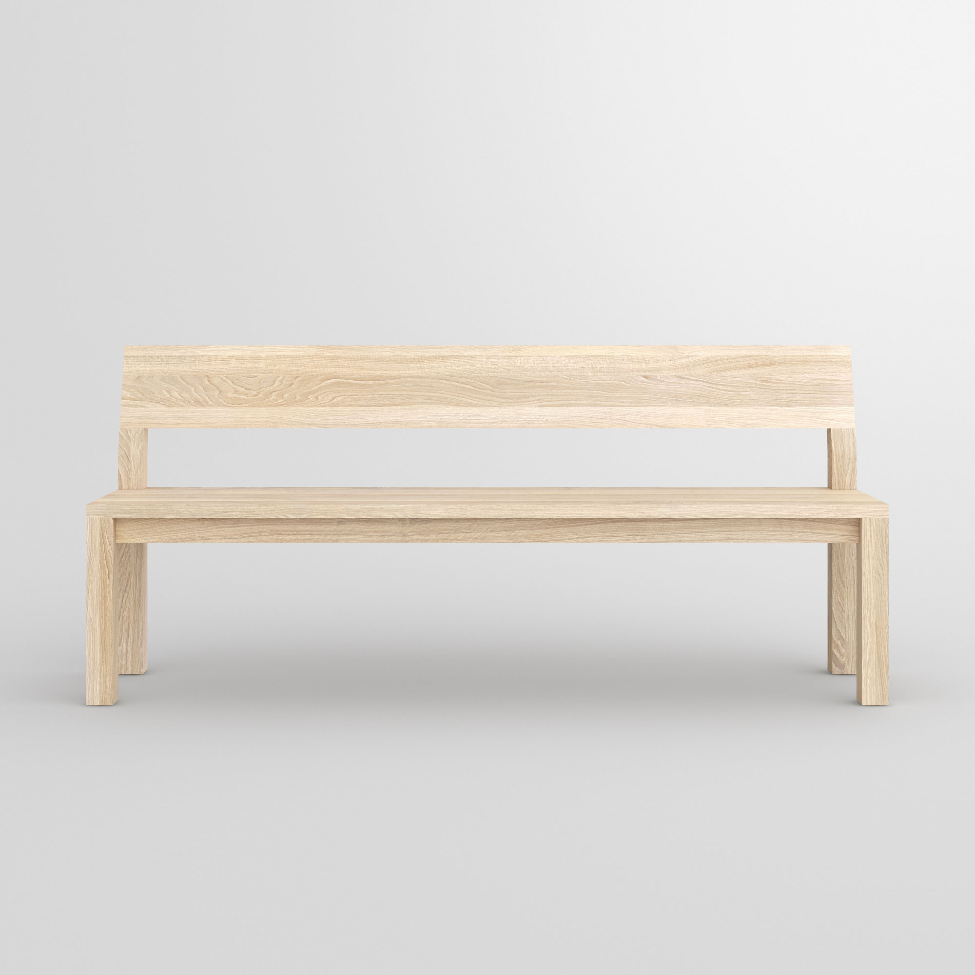Bench with Backrest CUBUS RL cam3 custom made in solid wood by vitamin design