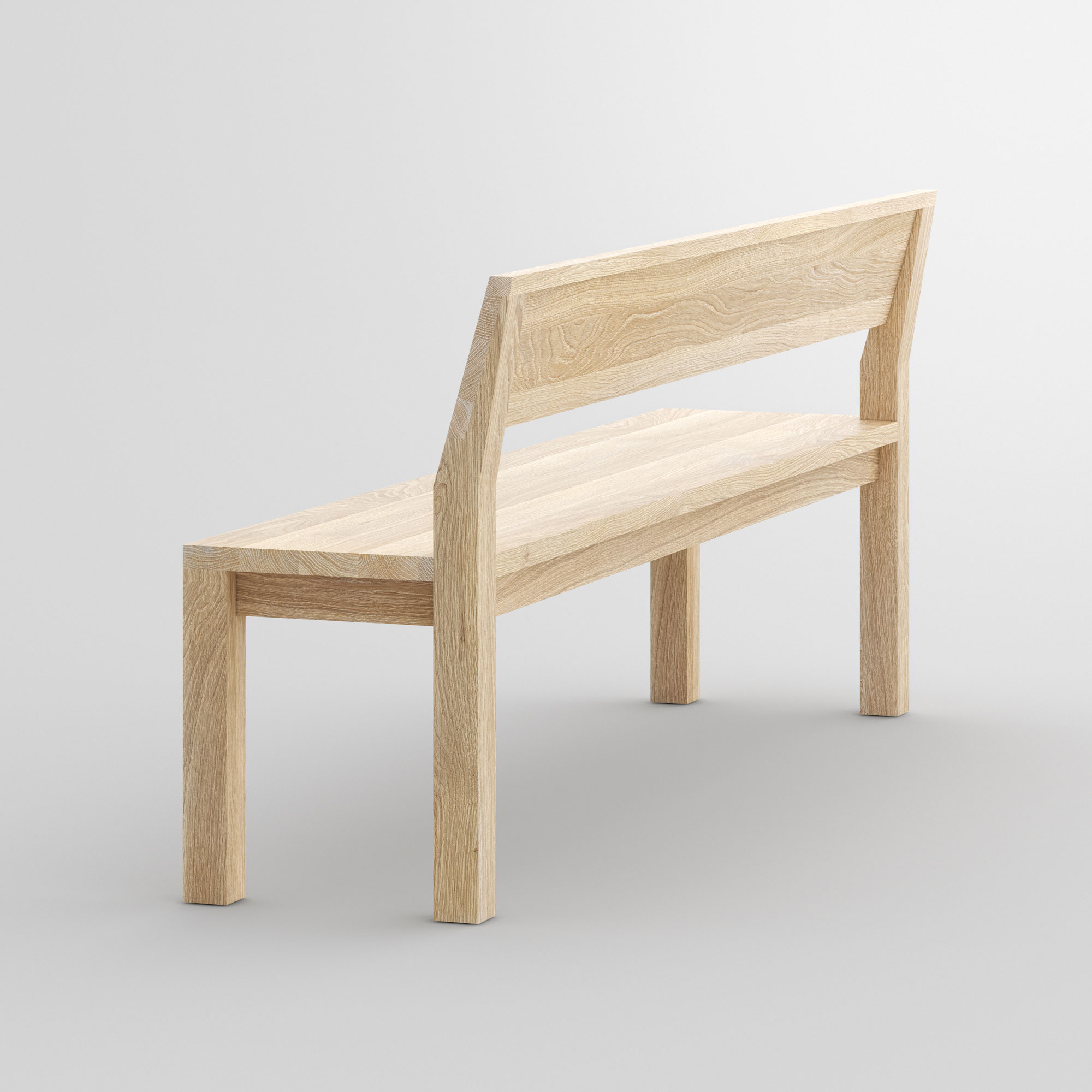 Bench with Backrest CUBUS RL cam1 custom made in solid wood by vitamin design