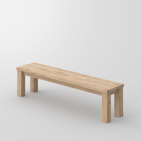 Tailor-Made Wood Bench FORTE 4 cam1 custom made in solid wood by vitamin design
