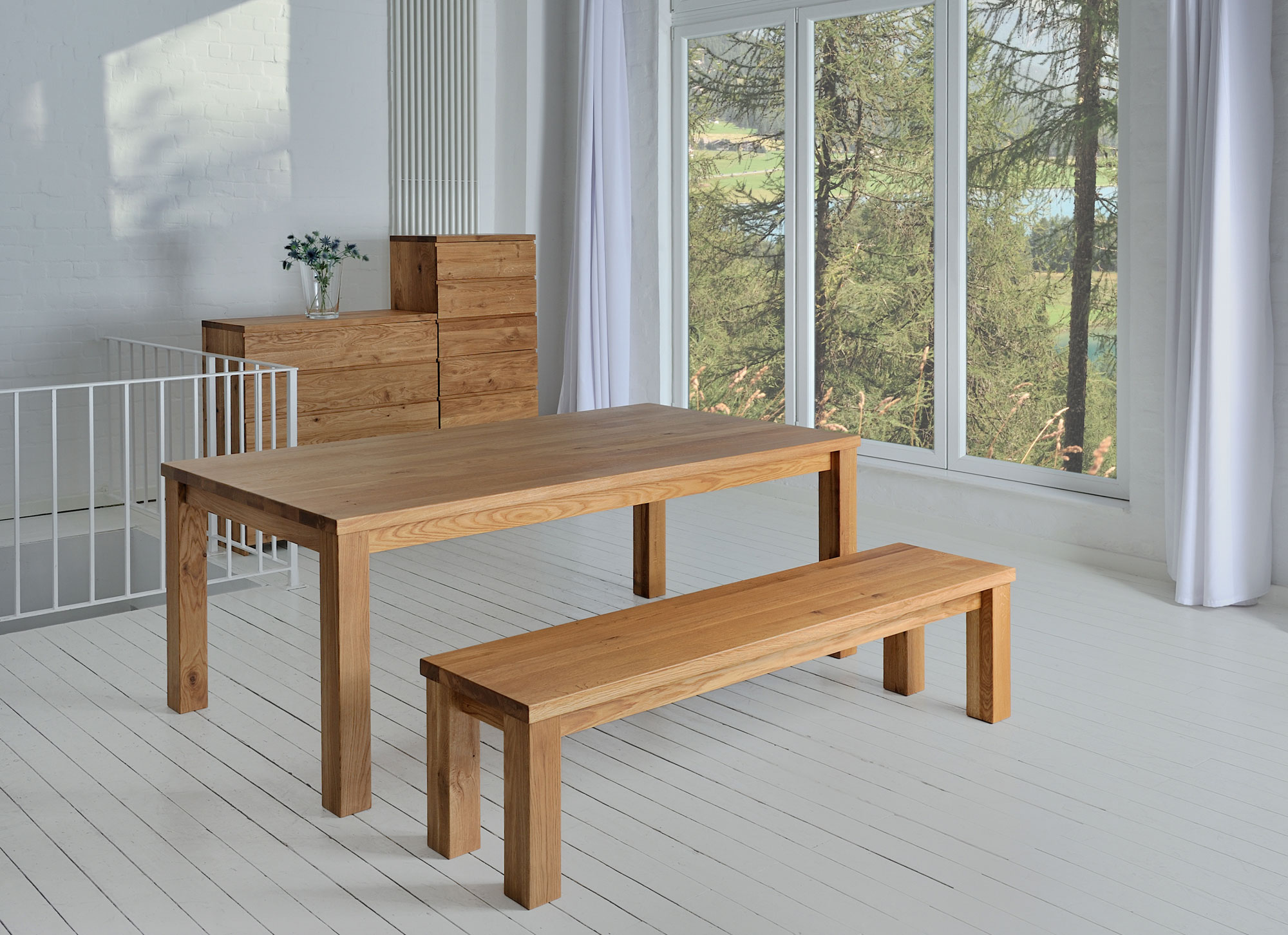 Tailor-Made Wood Bench FORTE 4 4286 custom made in solid wood by vitamin design