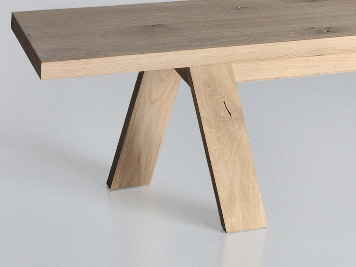 Unique Designer Bench GO emv custom made in solid wood by vitamin design