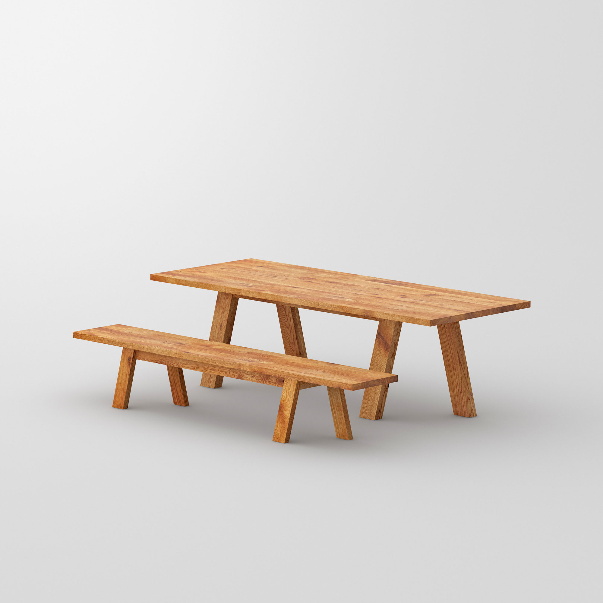 Unique Designer Bench GO cam1 custom made in solid wood by vitamin design
