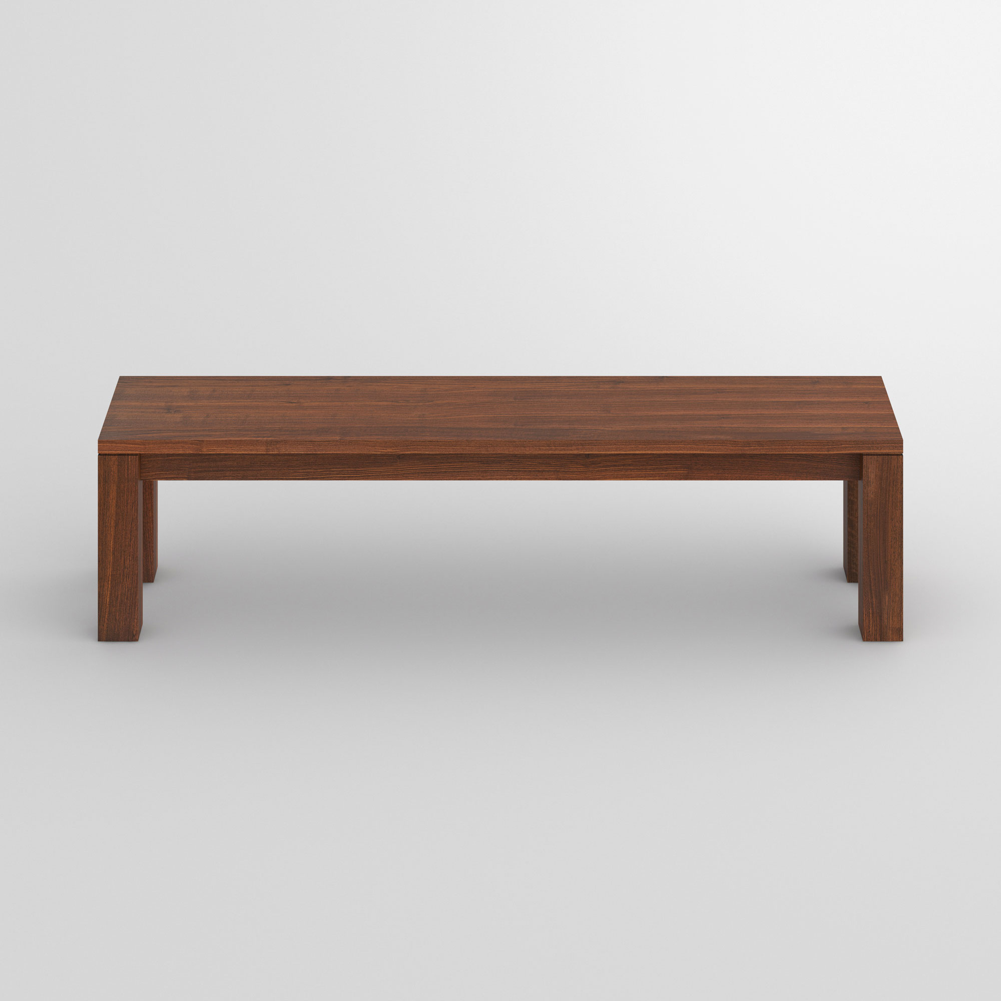 Wood Bench Rustic LIVING cam2 custom made in solid wood by vitamin design