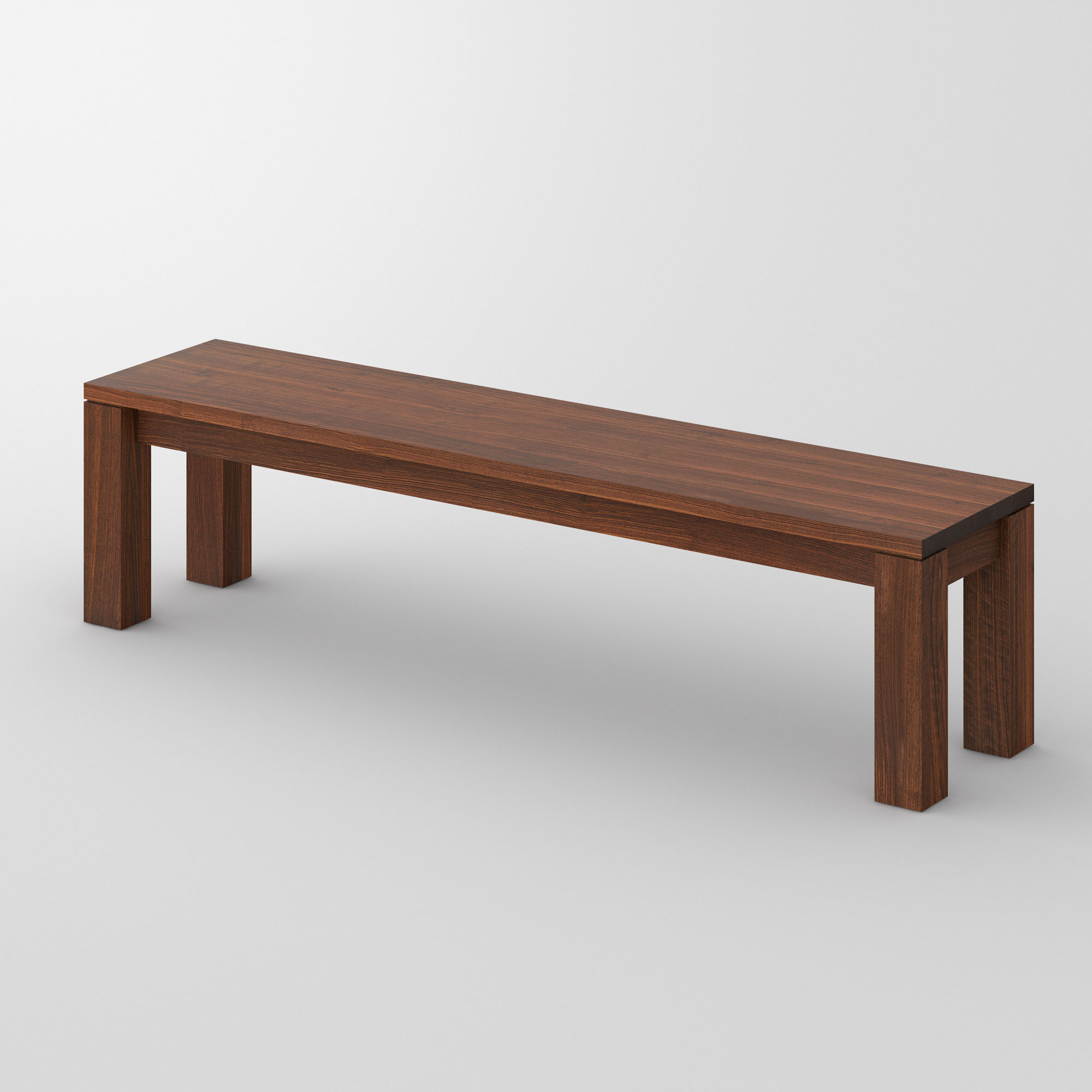 Wood Bench Rustic LIVING cam1 custom made in solid wood by vitamin design