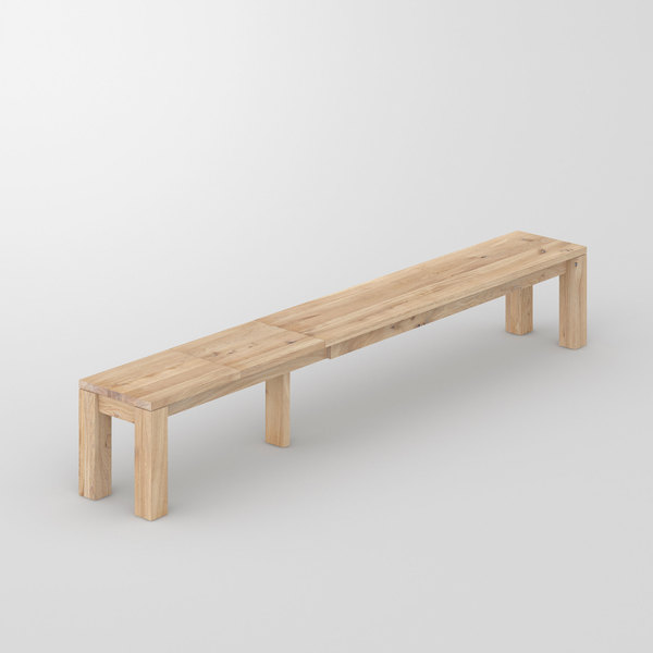 Pull-out Wood Bench LIVING EP cam3 custom made in solid wood by vitamin design