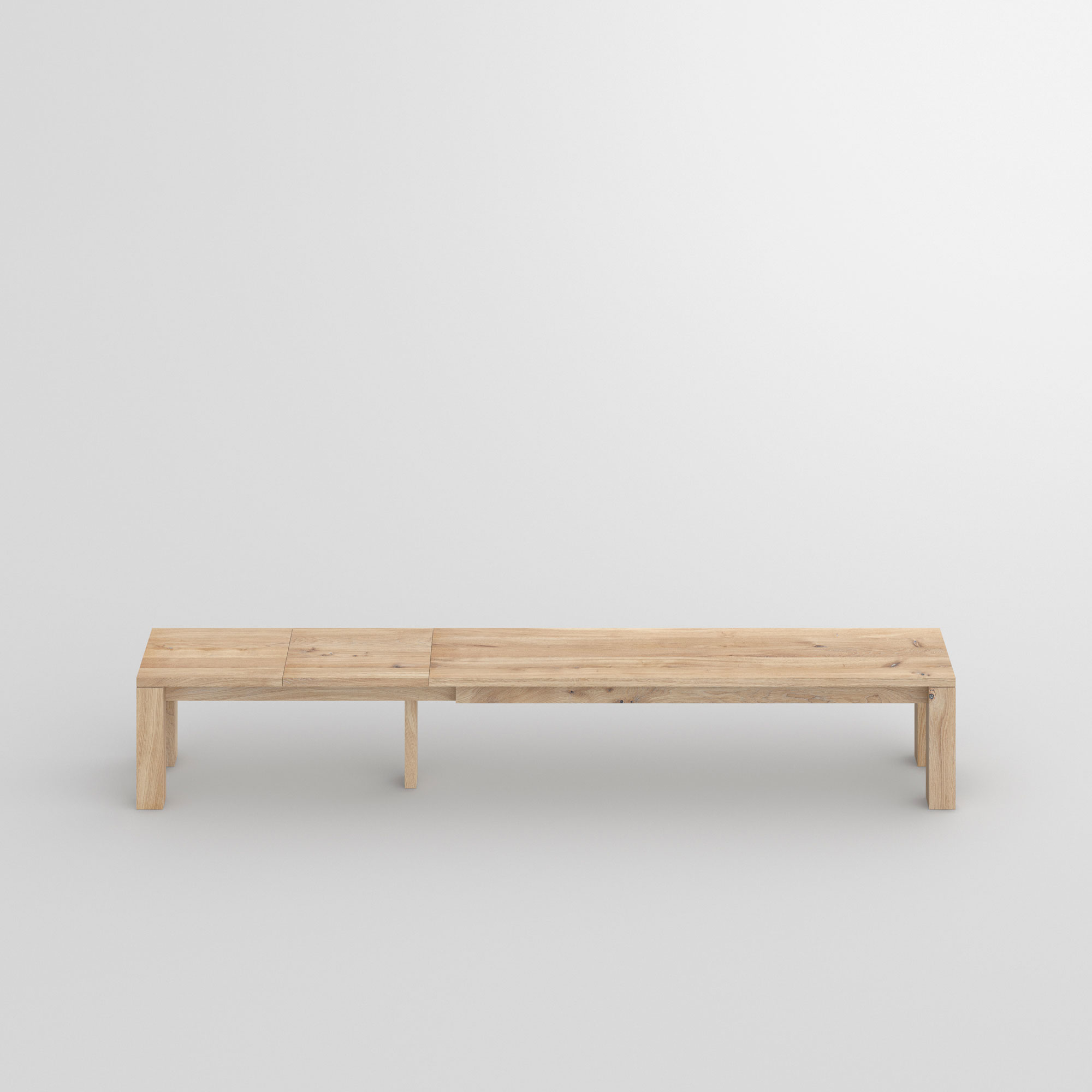 Pull-out Wood Bench LIVING EP cam2 custom made in solid wood by vitamin design
