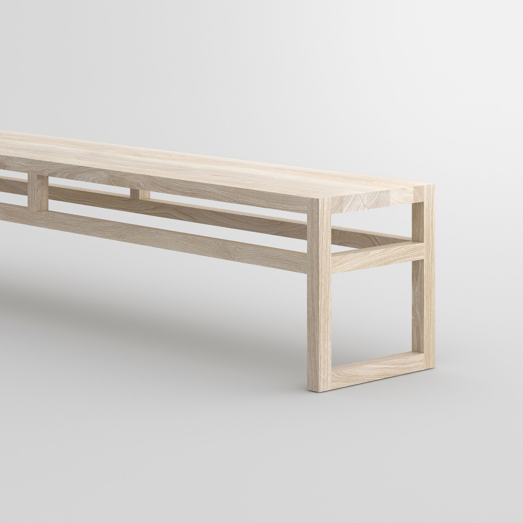 Dining Room Wood Bench SENA cam2 custom made in solid wood by vitamin design