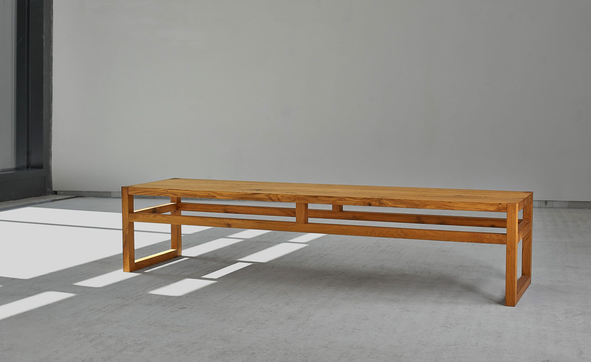 Dining Room Wood Bench SENA 00154 custom made in solid wood by vitamin design