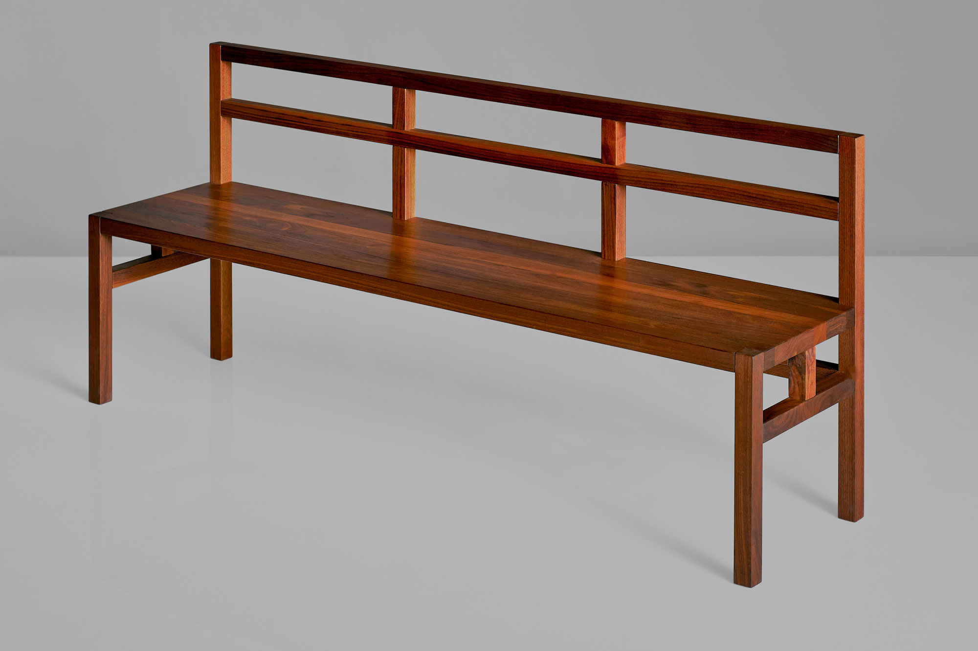 Bench with Backrest SENA RL viA custom made in solid wood by vitamin design