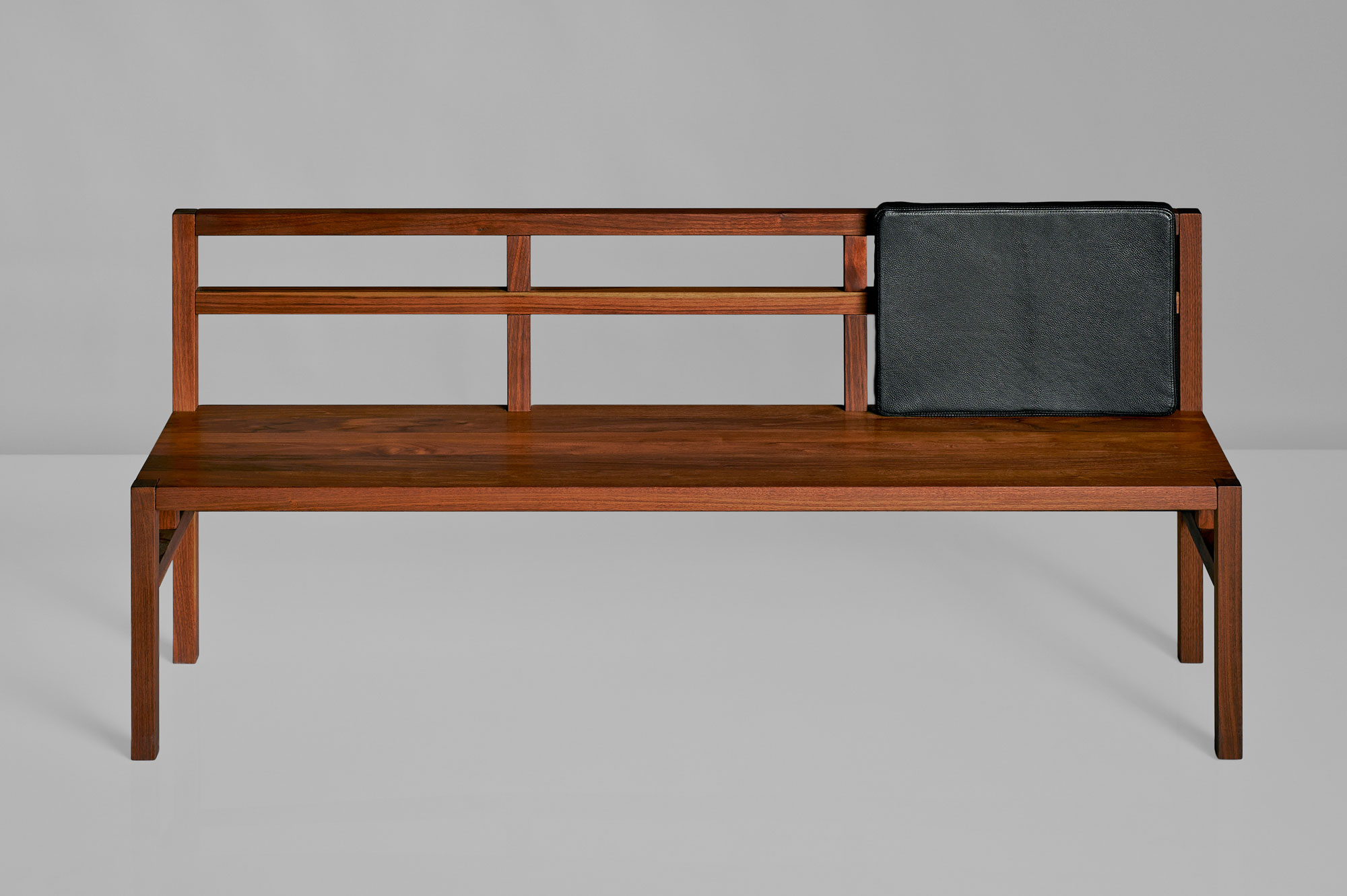 Bench with Backrest SENA RL viA custom made in solid wood by vitamin design