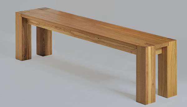 Rustic Solid Wood Bench TAURUS 4 B11X11 1336sA custom made in solid wood by vitamin design
