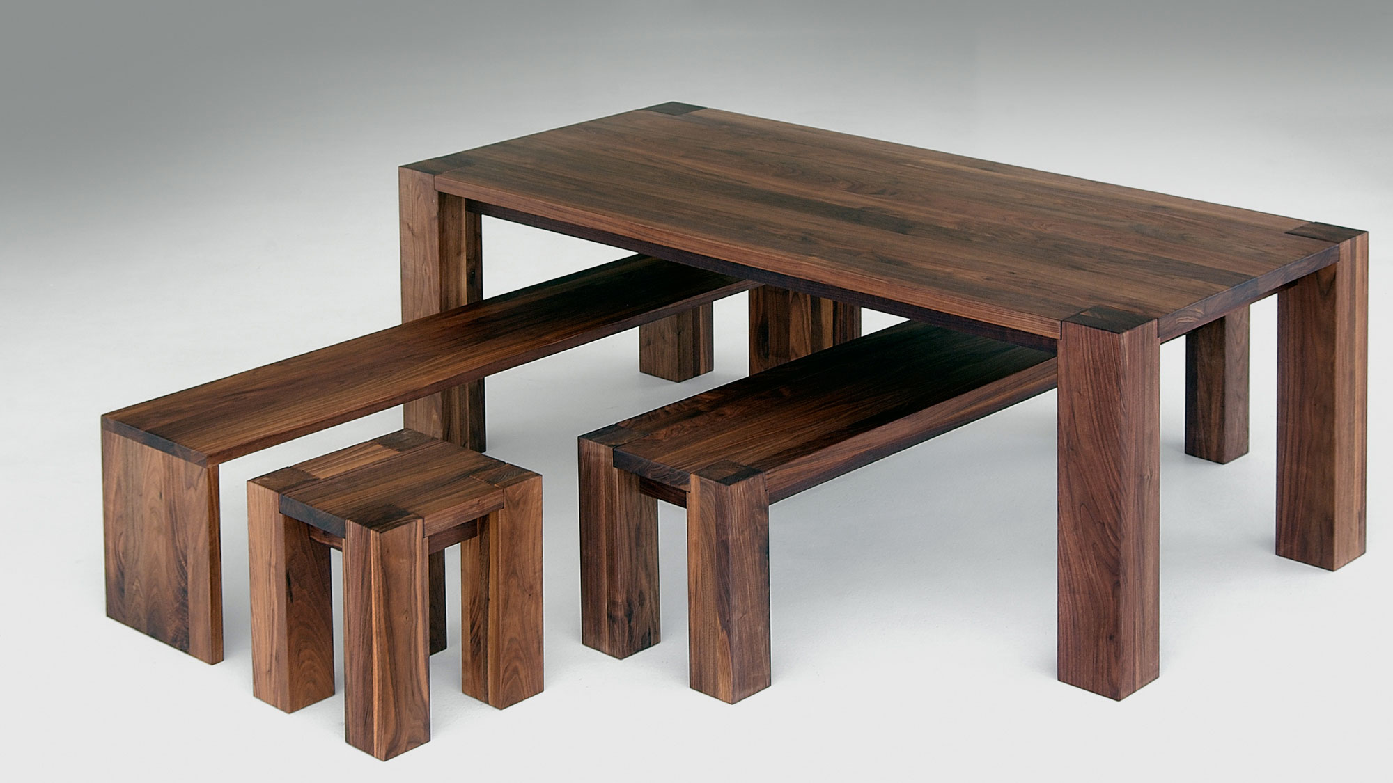 Rustic Solid Wood Bench TAURUS 4 B11X11 1164 custom made in solid wood by vitamin design