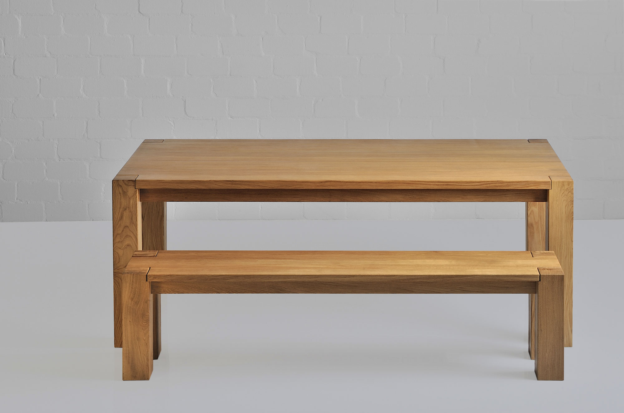Rustic Solid Wood Bench TAURUS 4 B14X14 1368 custom made in solid wood by vitamin design