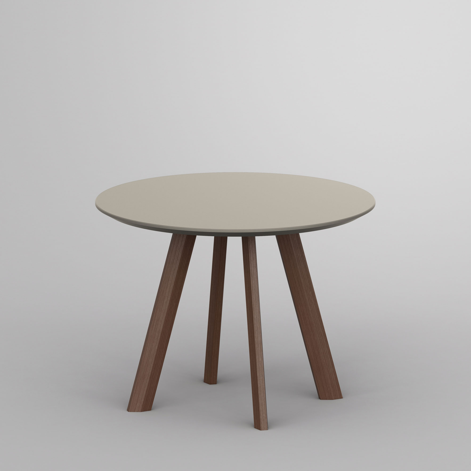 Round Coffee Table Linoleum RHOMBI ROUND LINO cam2 custom made in solid wood by vitamin design