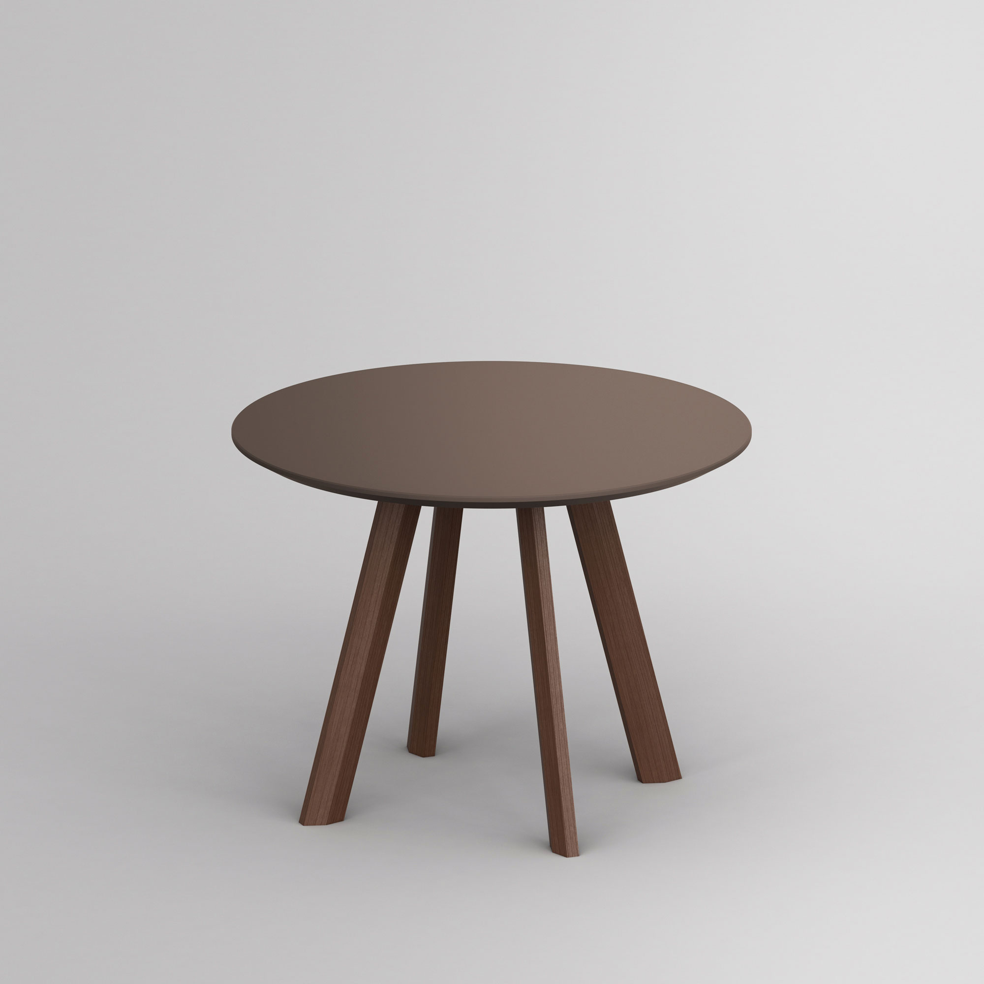 Round Coffee Table Linoleum RHOMBI ROUND LINO cam1 custom made in solid wood by vitamin design