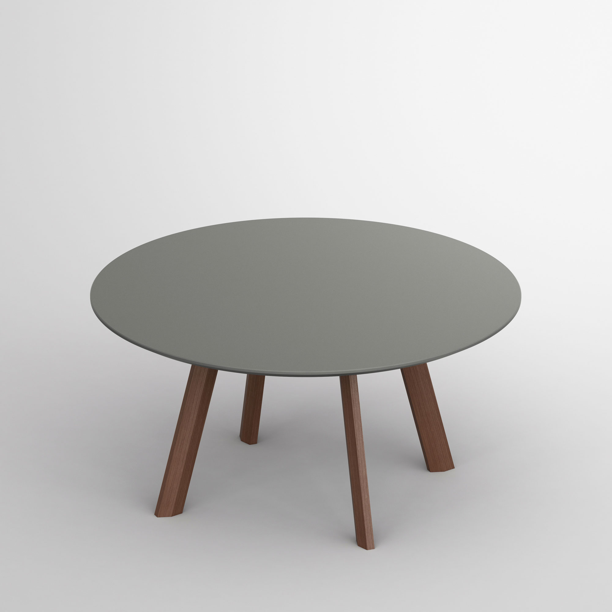 Round Coffee Table Linoleum RHOMBI ROUND LINO cam1 custom made in solid wood by vitamin design