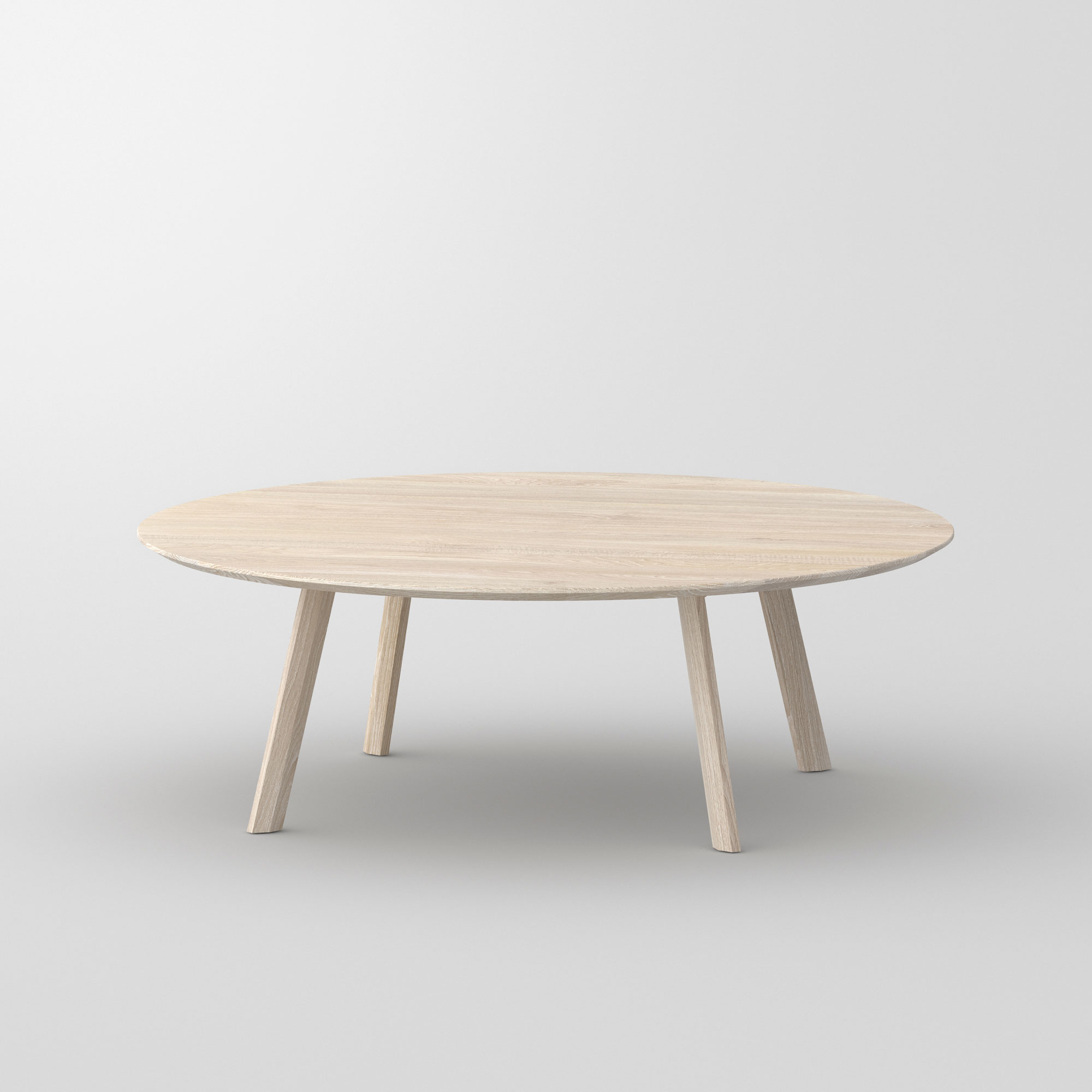 Round Coffee Table RHOMBI ROUND cam2 custom made in solid wood by vitamin design