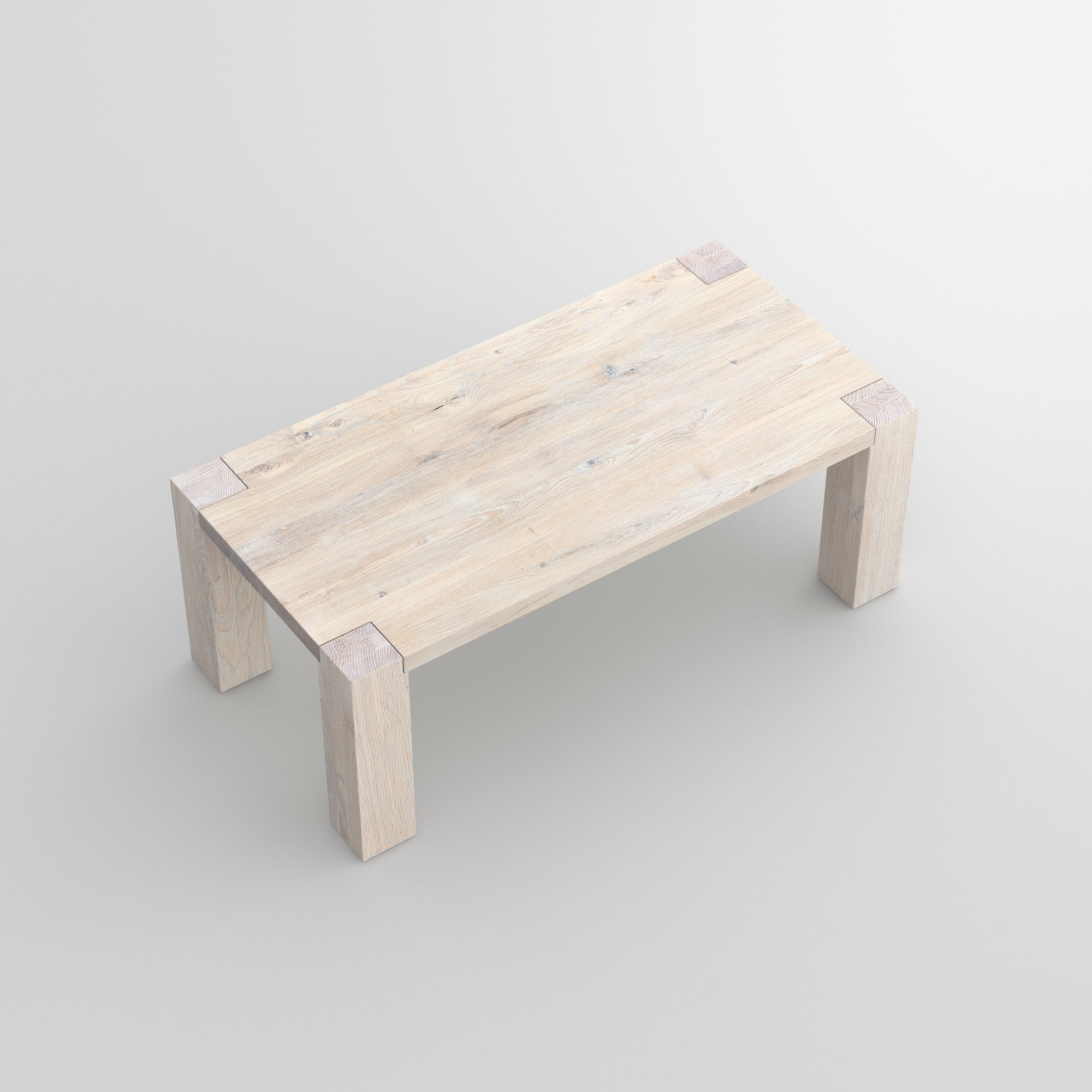 Rustic Oak Coffee Table TAURUS 4 B11X11 cam3 custom made in solid wood by vitamin design